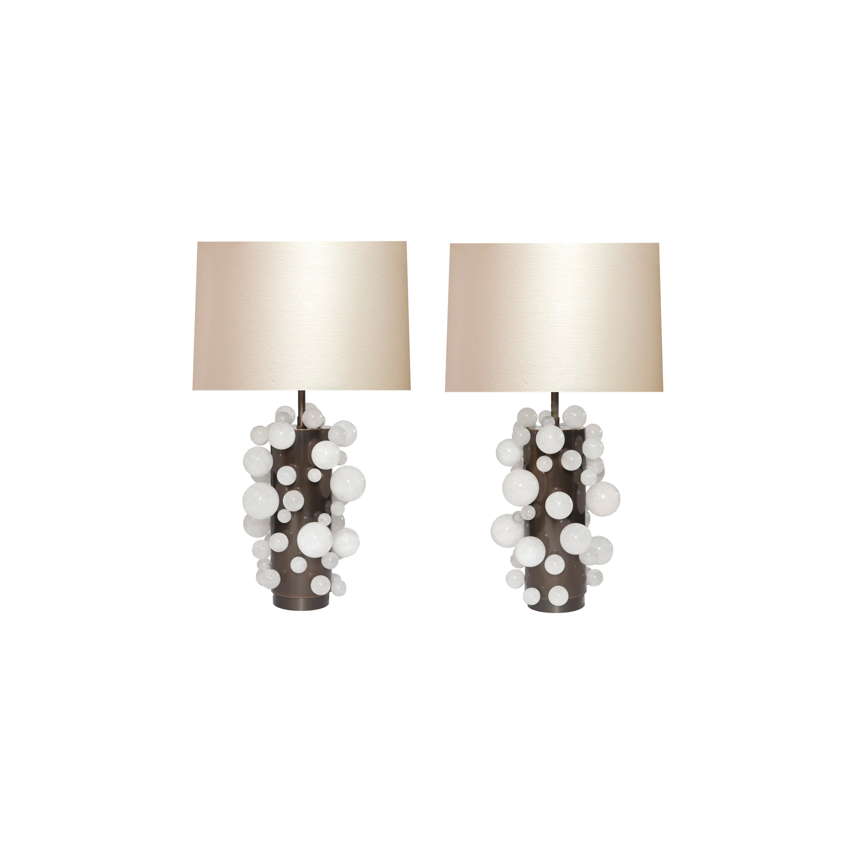 Rock Crystal Bubble Lamps by Phoenix