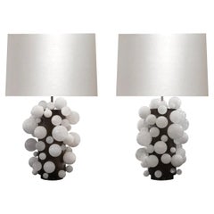 Lampes à bulles en cristal de roche par Phoenix