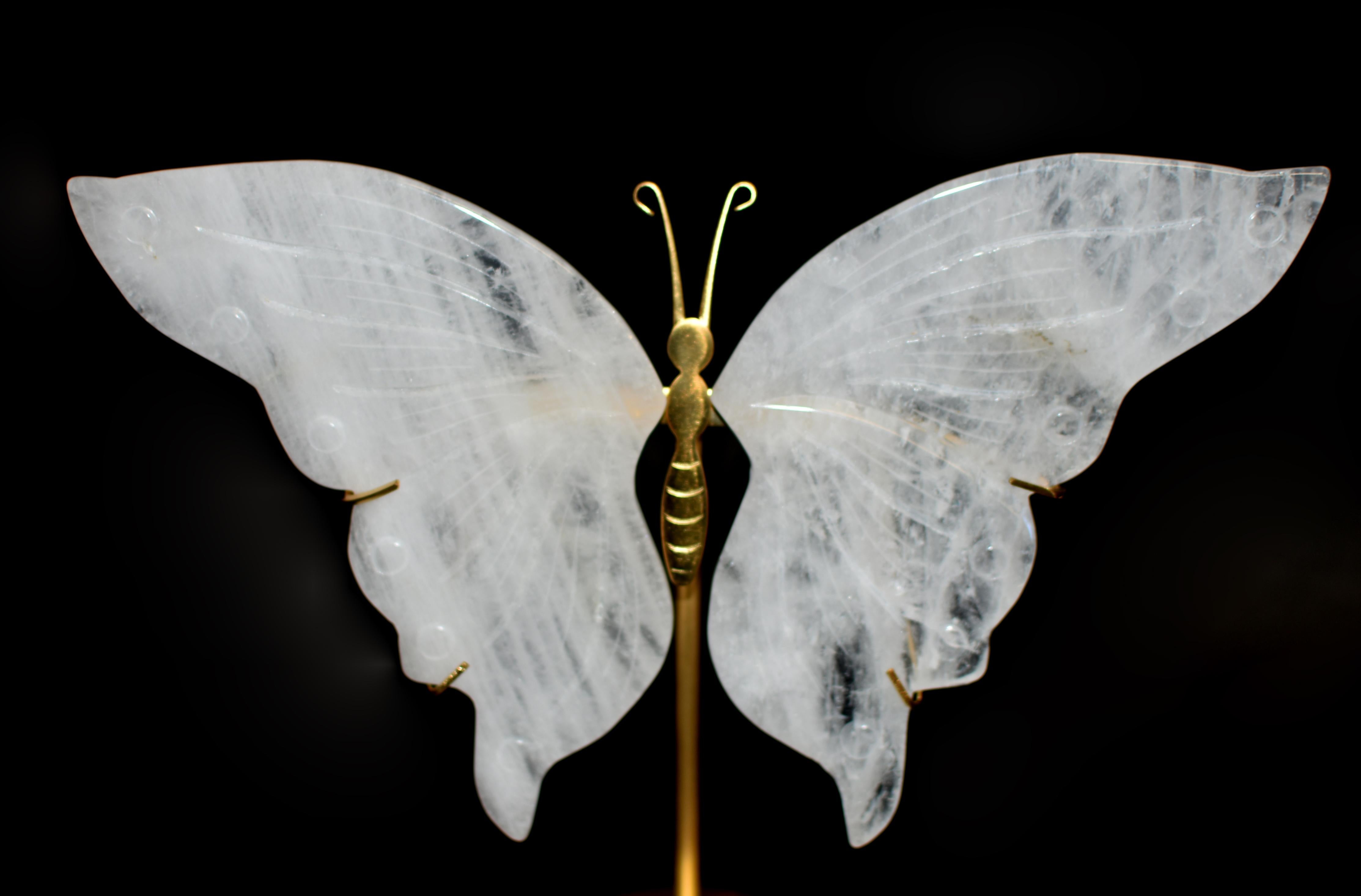 Cristal de roca Mariposa Piedra preciosa pura Cuarzo en venta 5