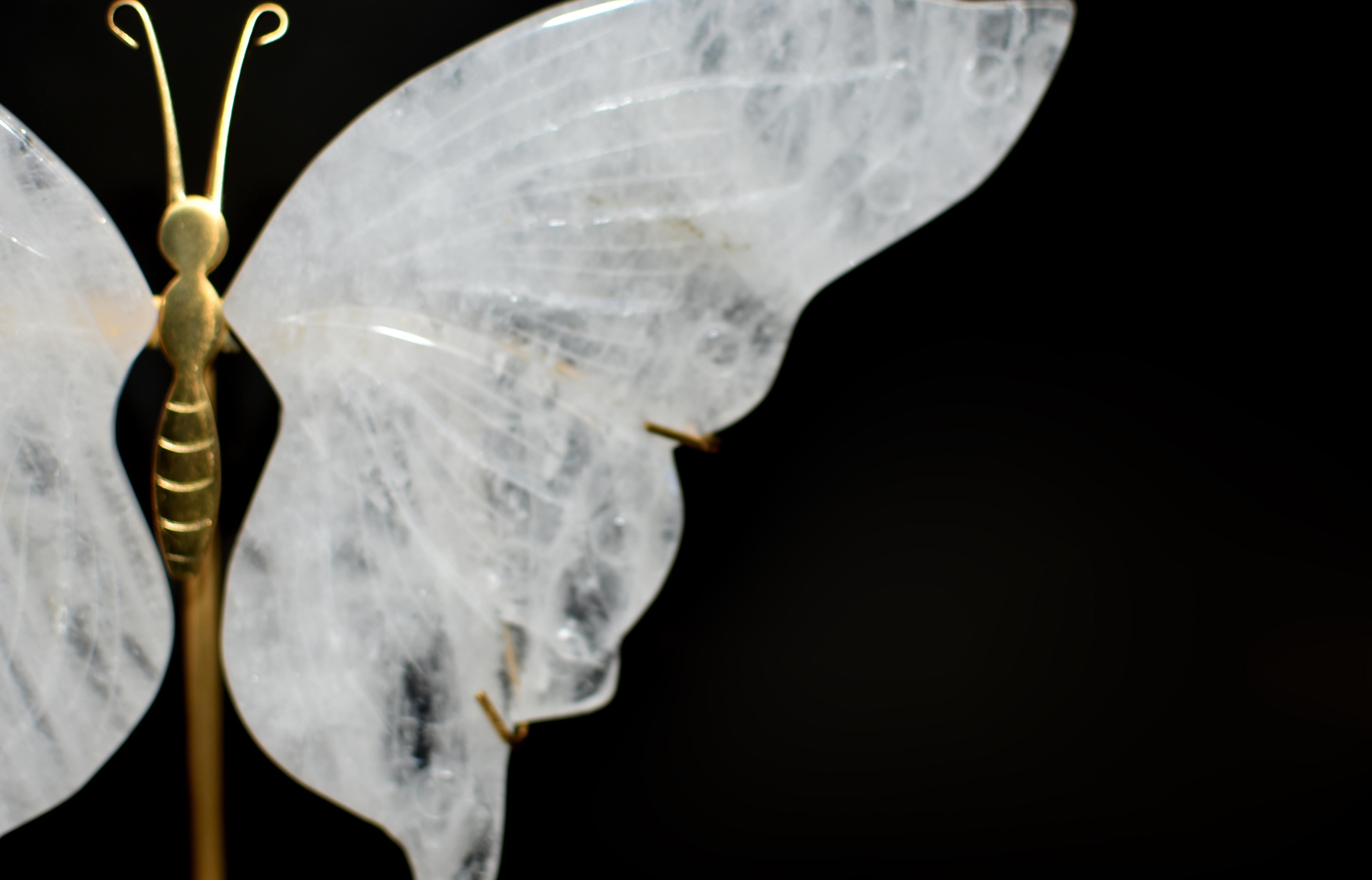 Cristal de roca Mariposa Piedra preciosa pura Cuarzo Chino en venta