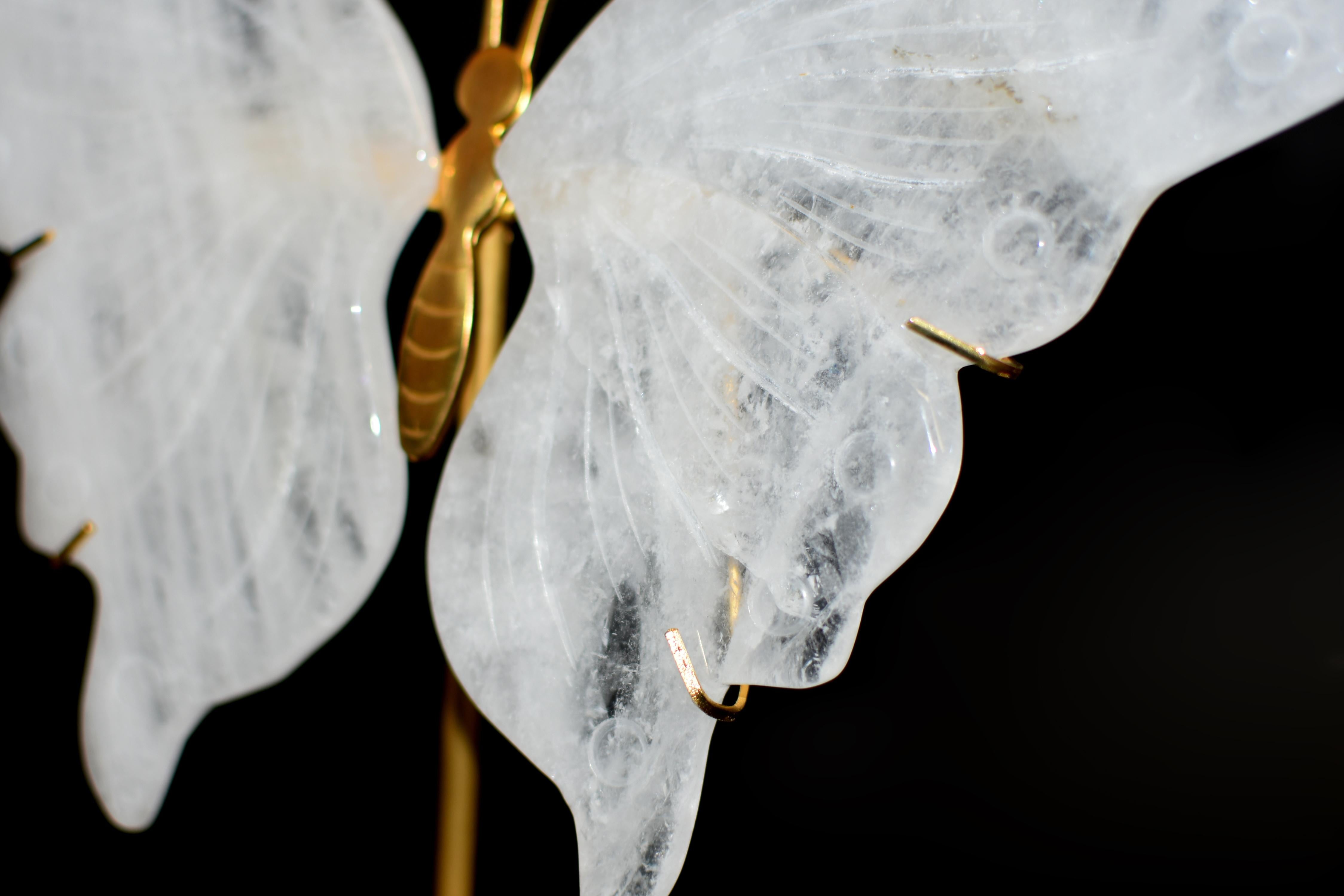 Cristal de roca Mariposa Piedra preciosa pura Cuarzo en venta 1