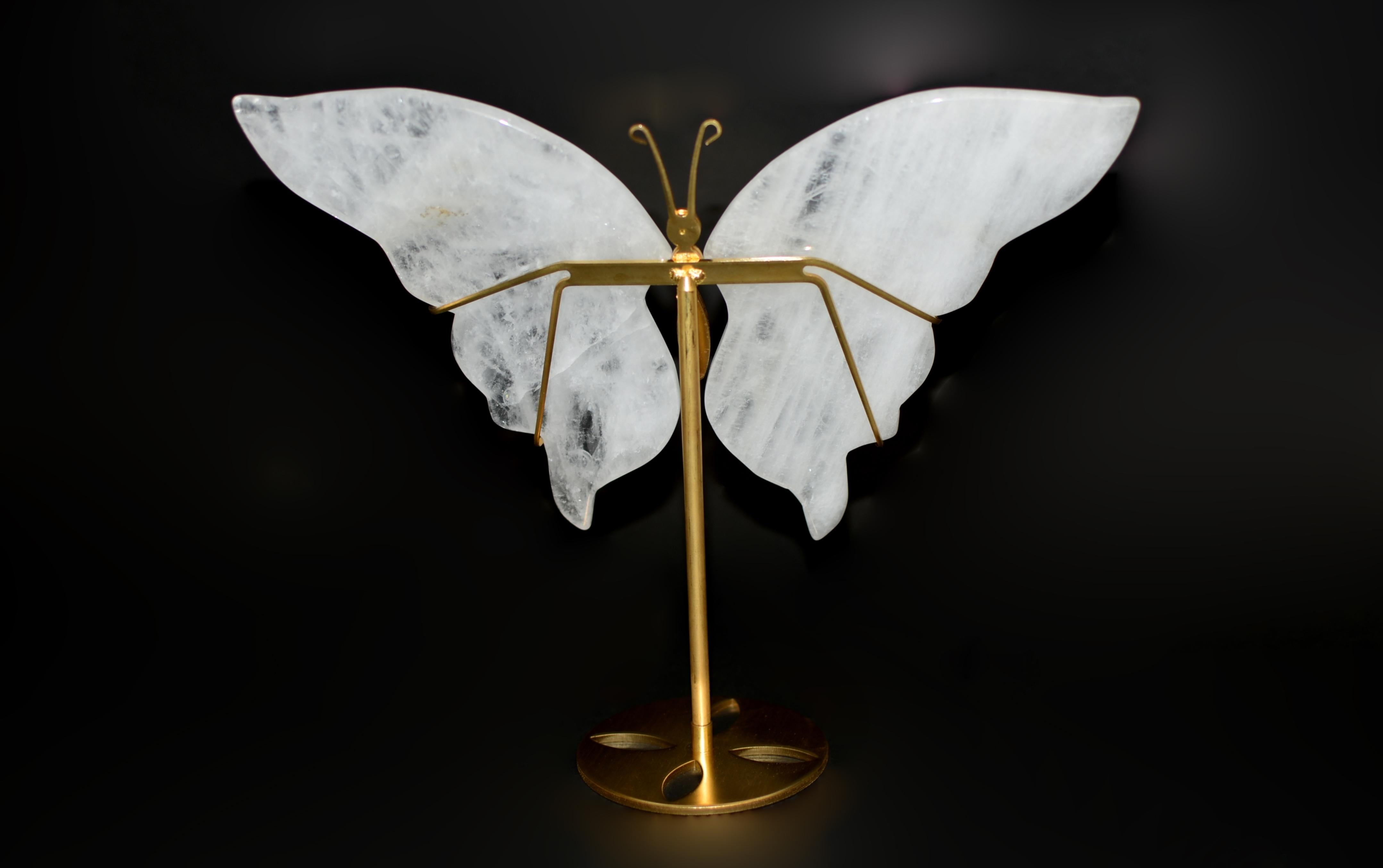 Cristal de roca Mariposa Piedra preciosa pura Cuarzo en venta 2