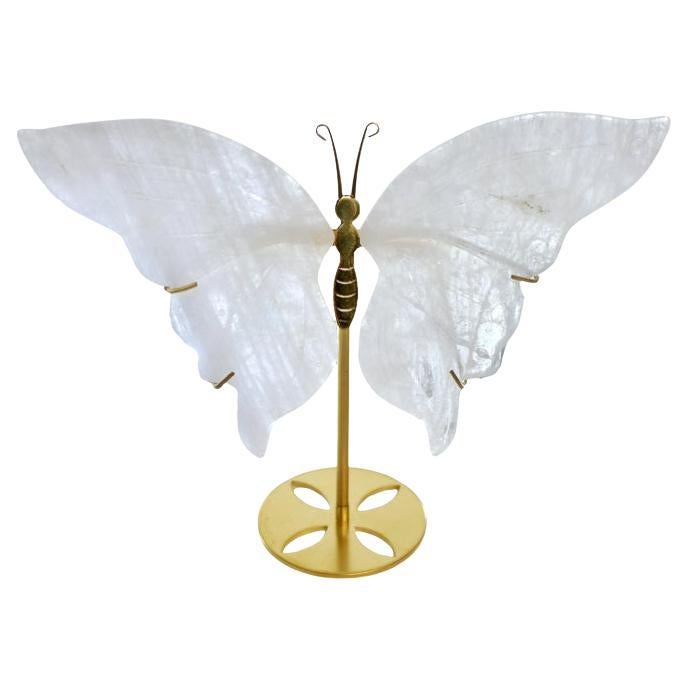 Cristal de roca Mariposa Piedra preciosa pura Cuarzo