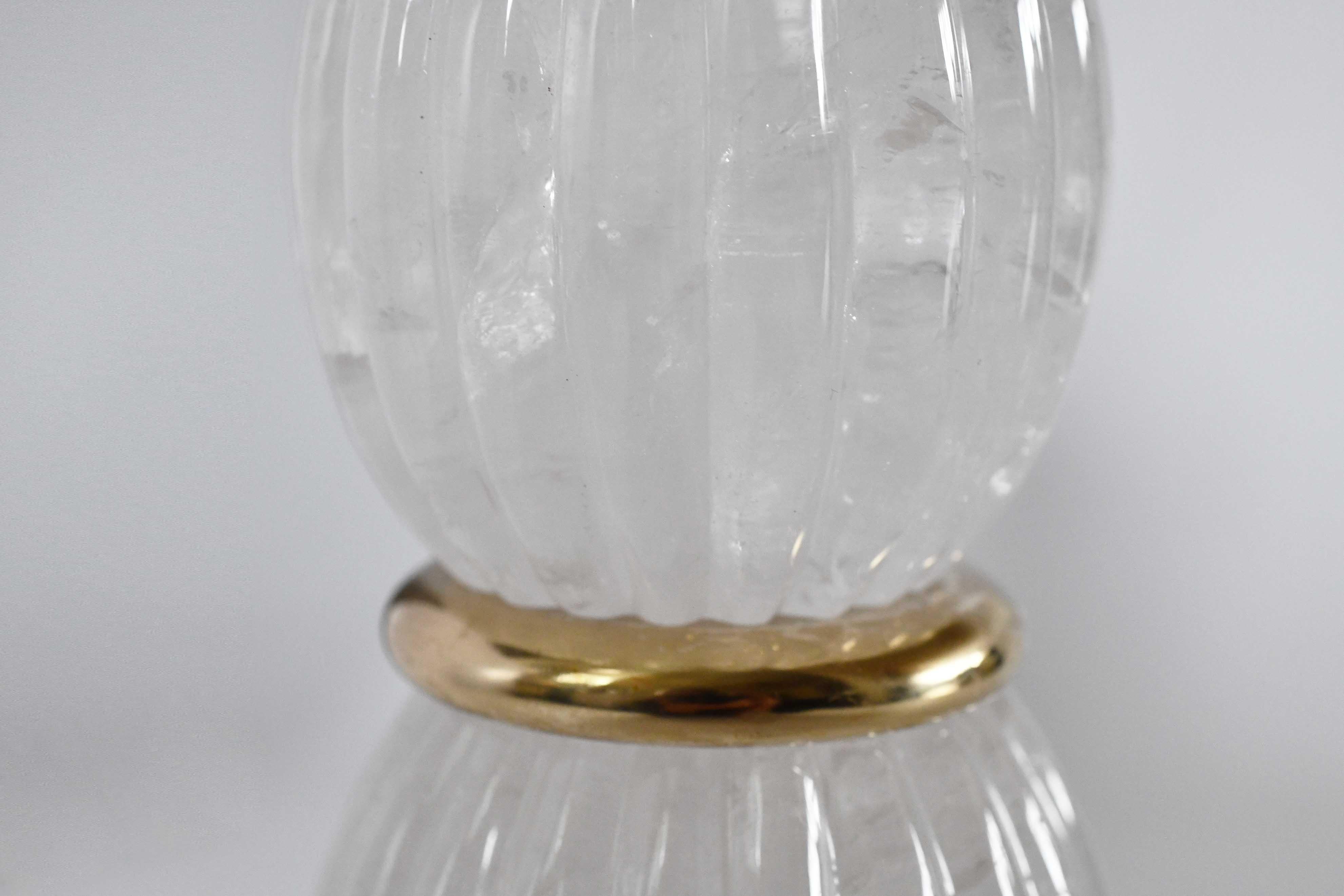 Rock Crystal Candleholders by Phoenix In Excellent Condition For Sale In New York, NY