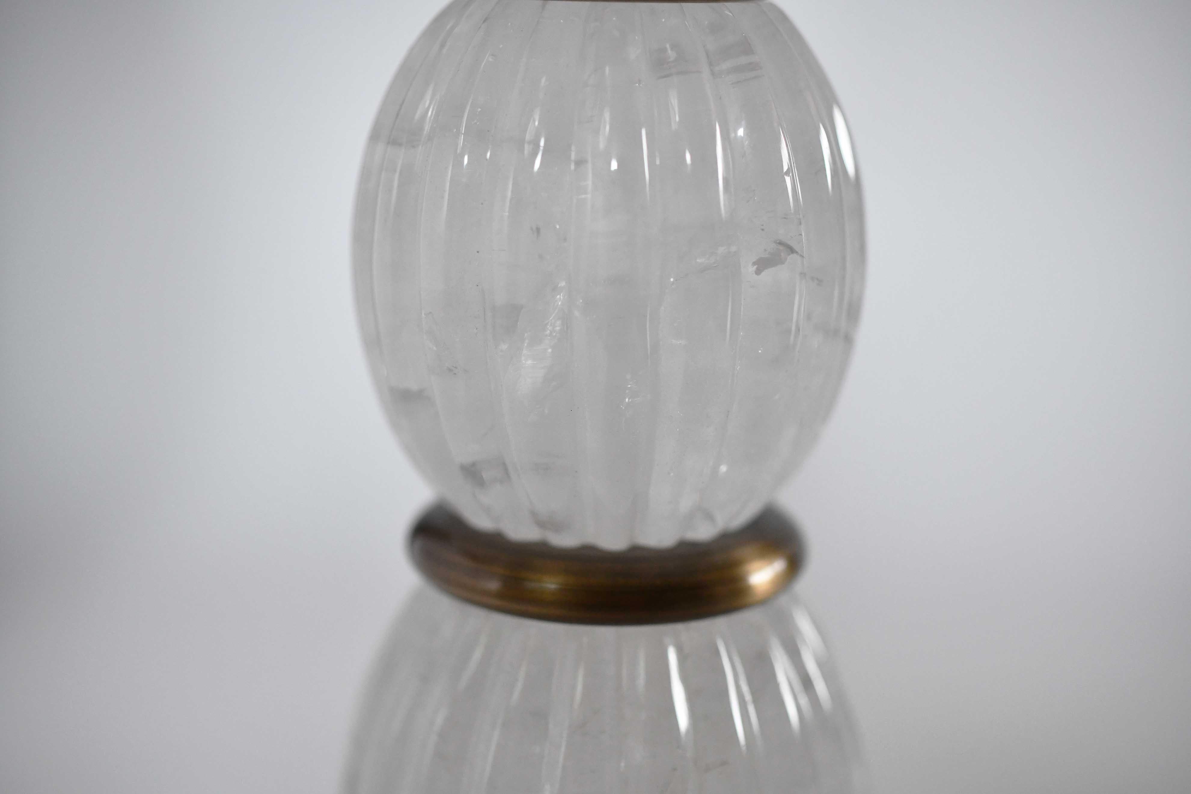Contemporary Rock Crystal Candleholders by Phoenix For Sale