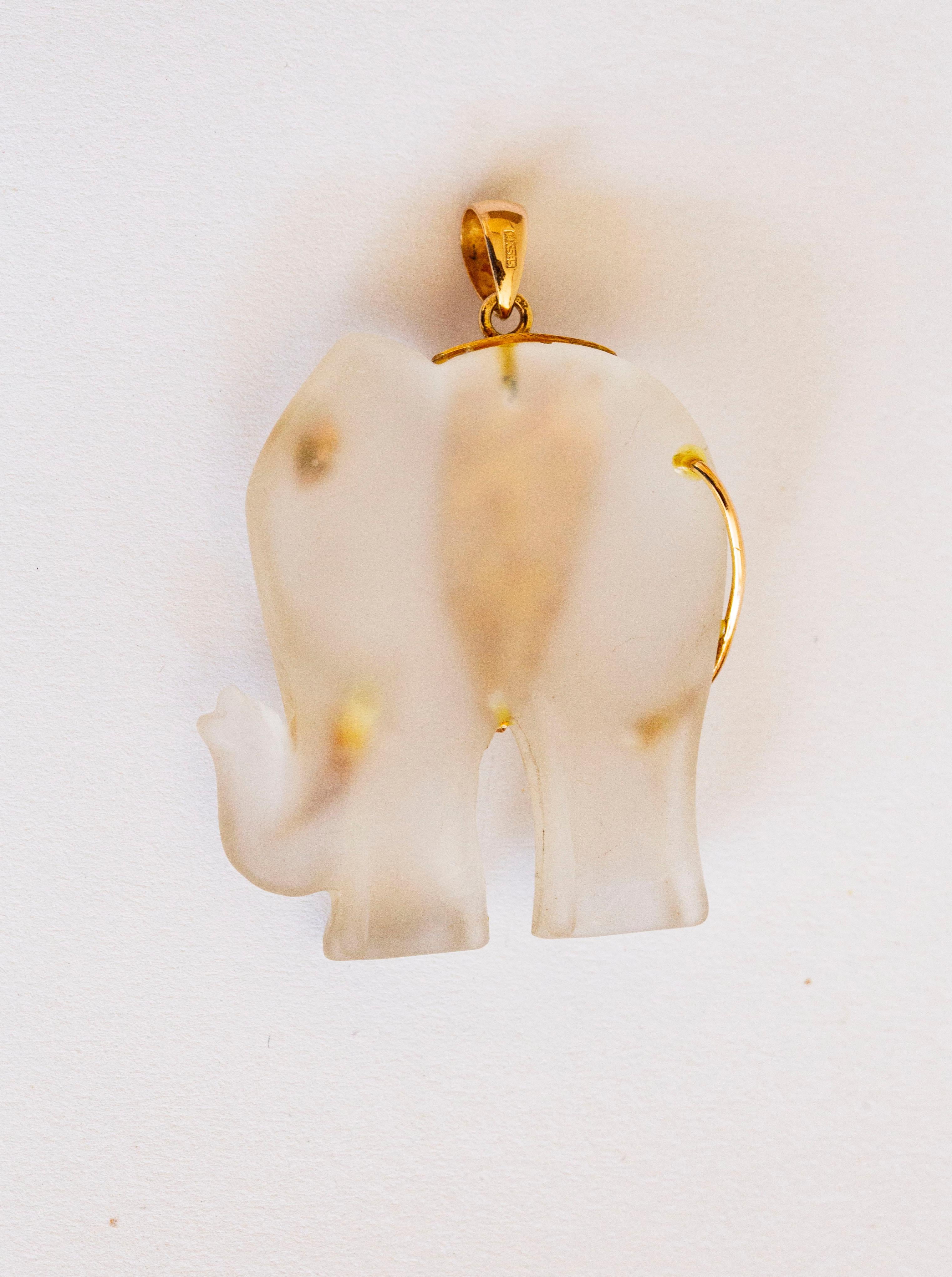 ivory elephant pendant