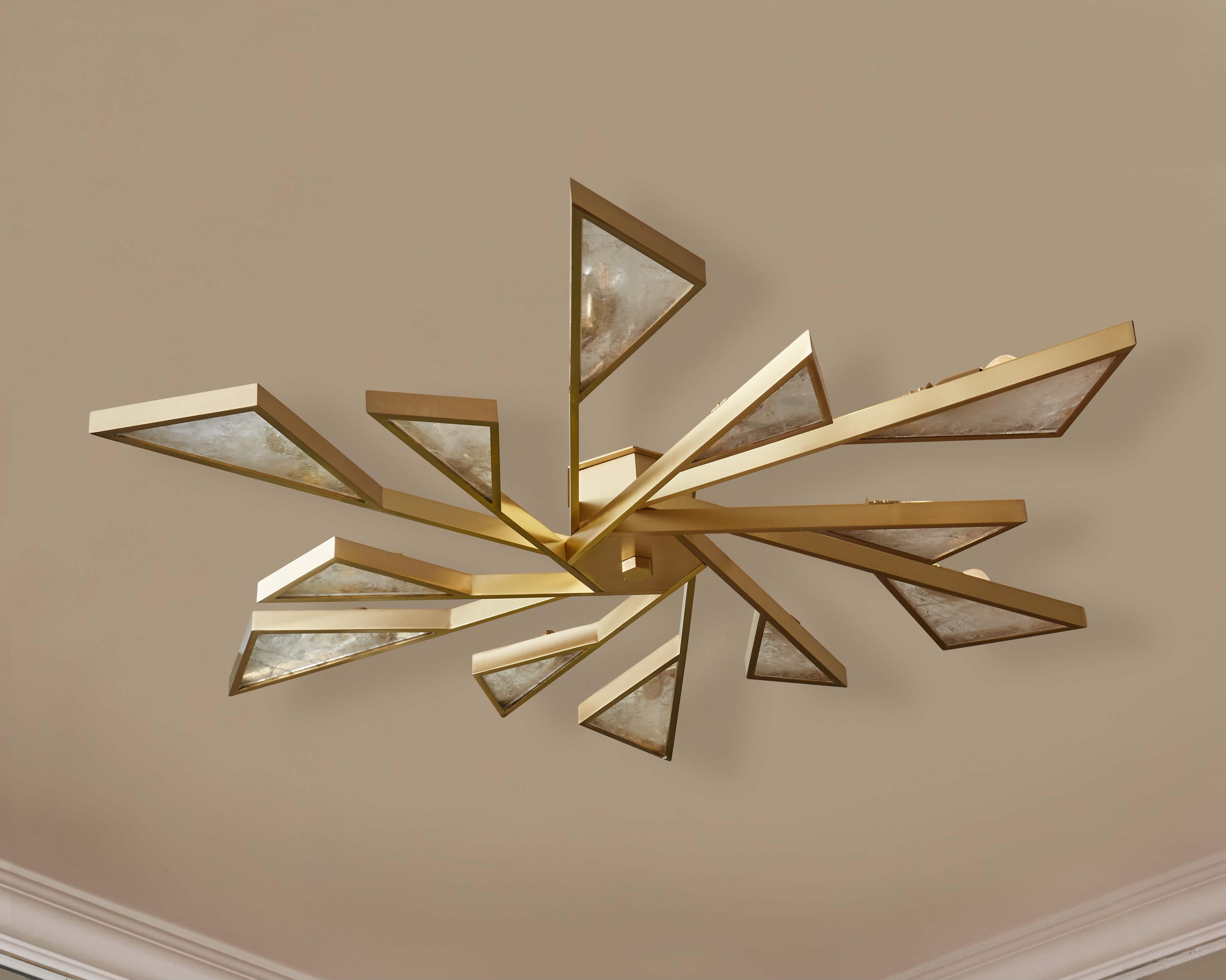 Modern Rock Crystal Ceiling Light by Studio Glustin For Sale