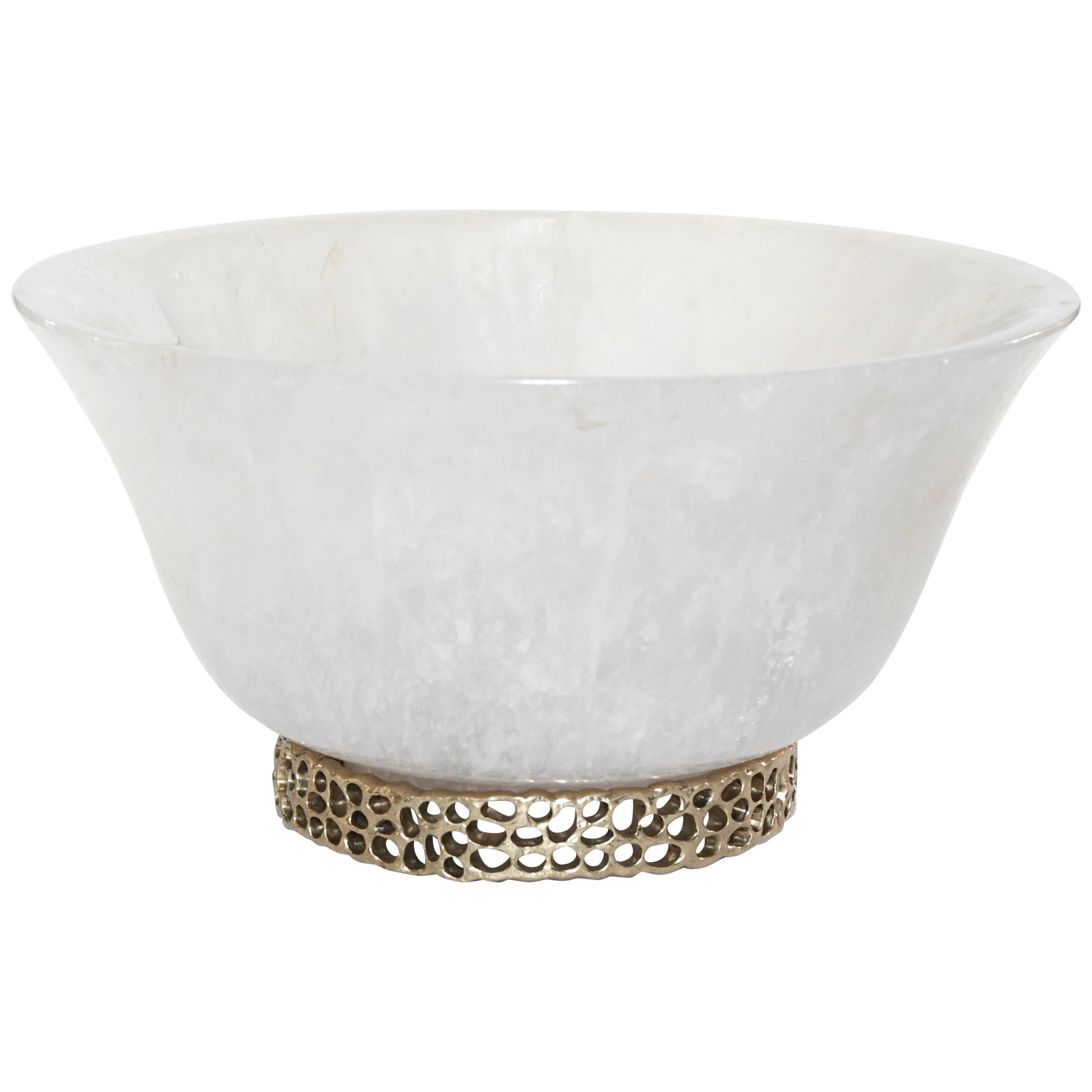 Centre de table en cristal de roche de Phoenix en vente