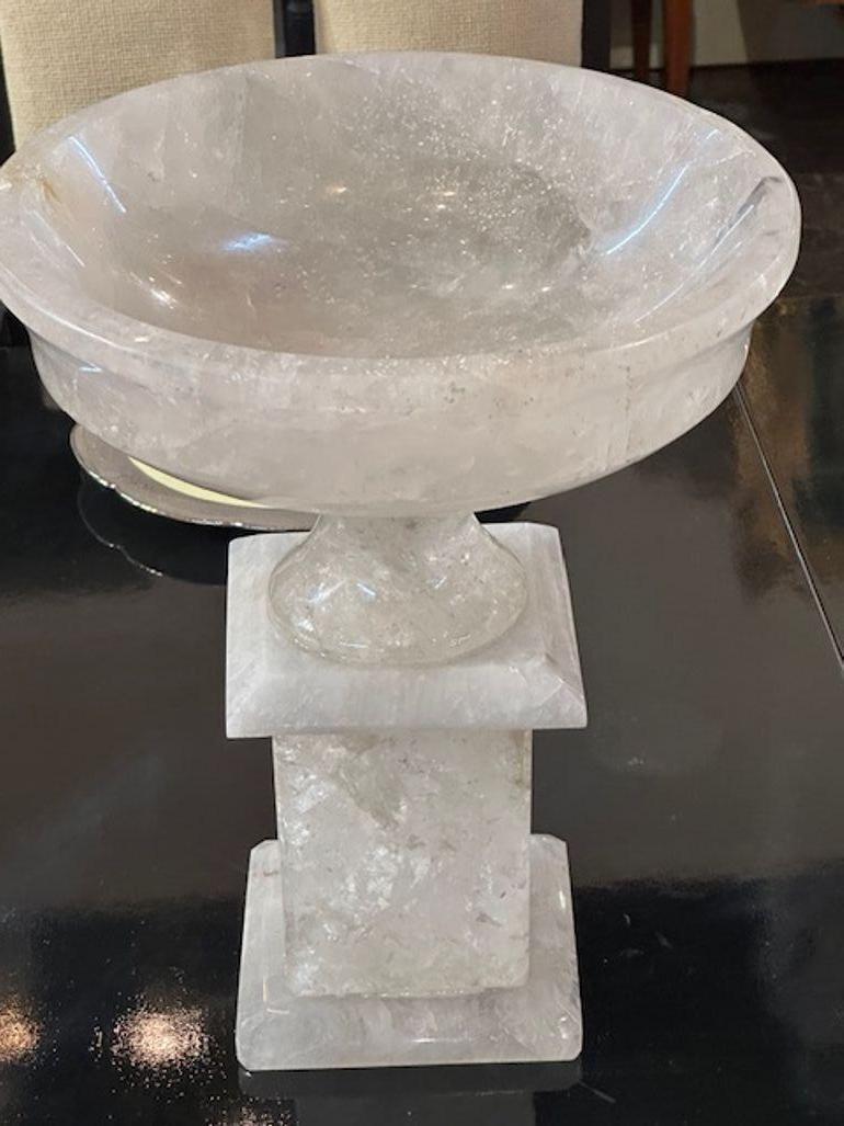Contemporary Rock Crystal Centerpiece For Sale