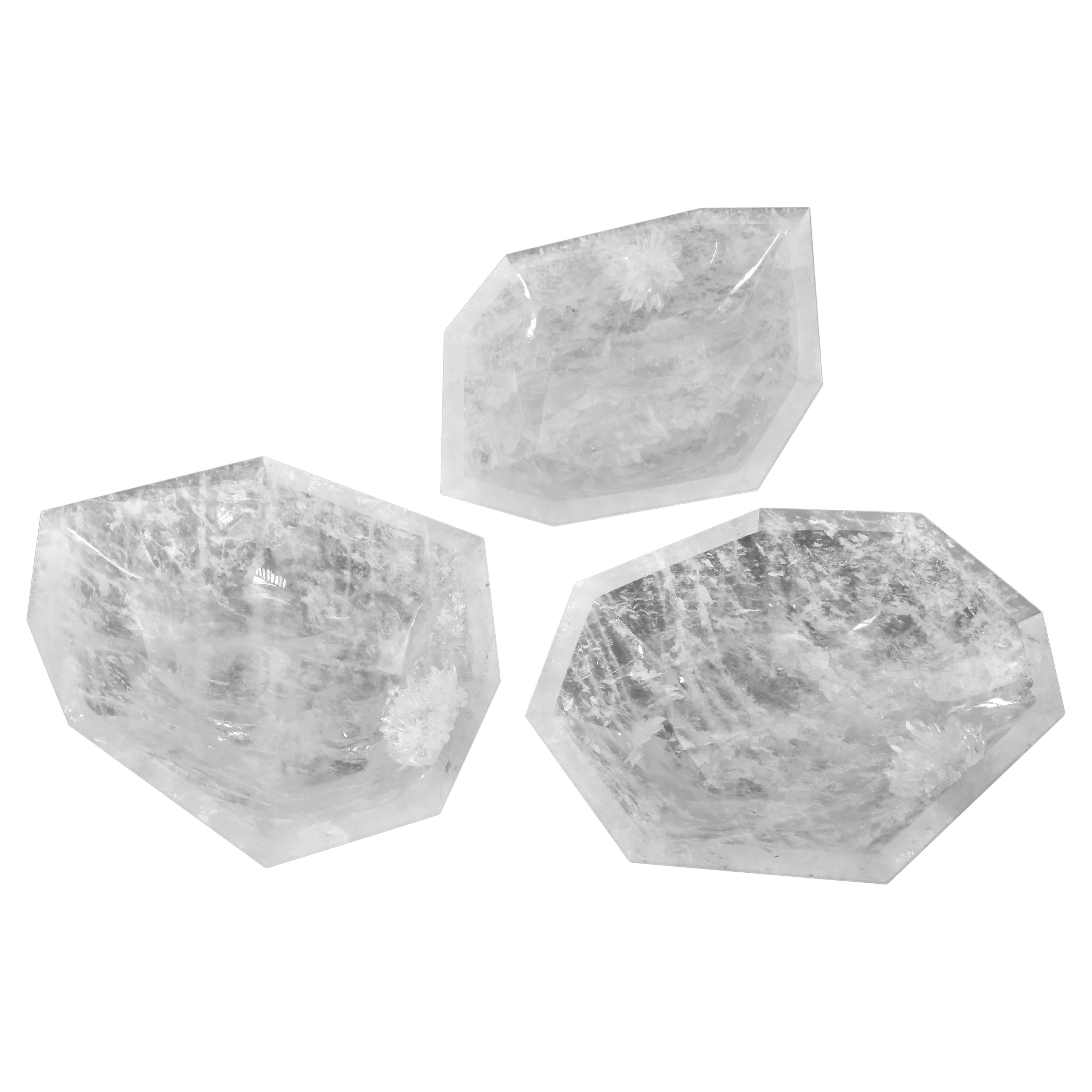 Dark Rock Crystal Quartz Centerpiece For Sale at 1stDibs