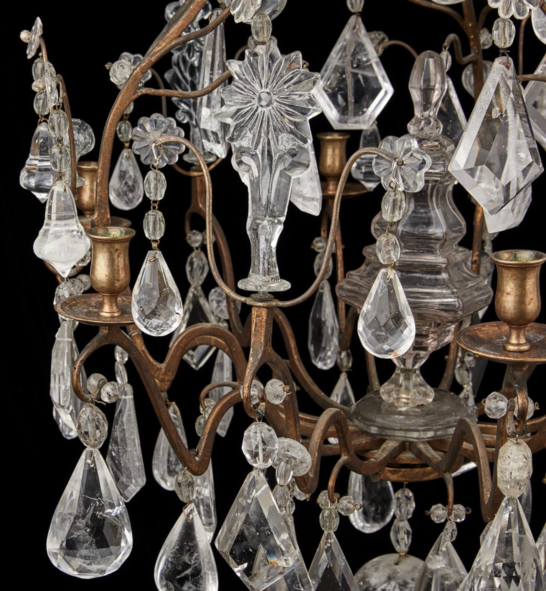 18th Century and Earlier Rock Crystal Chandelier, 18th c