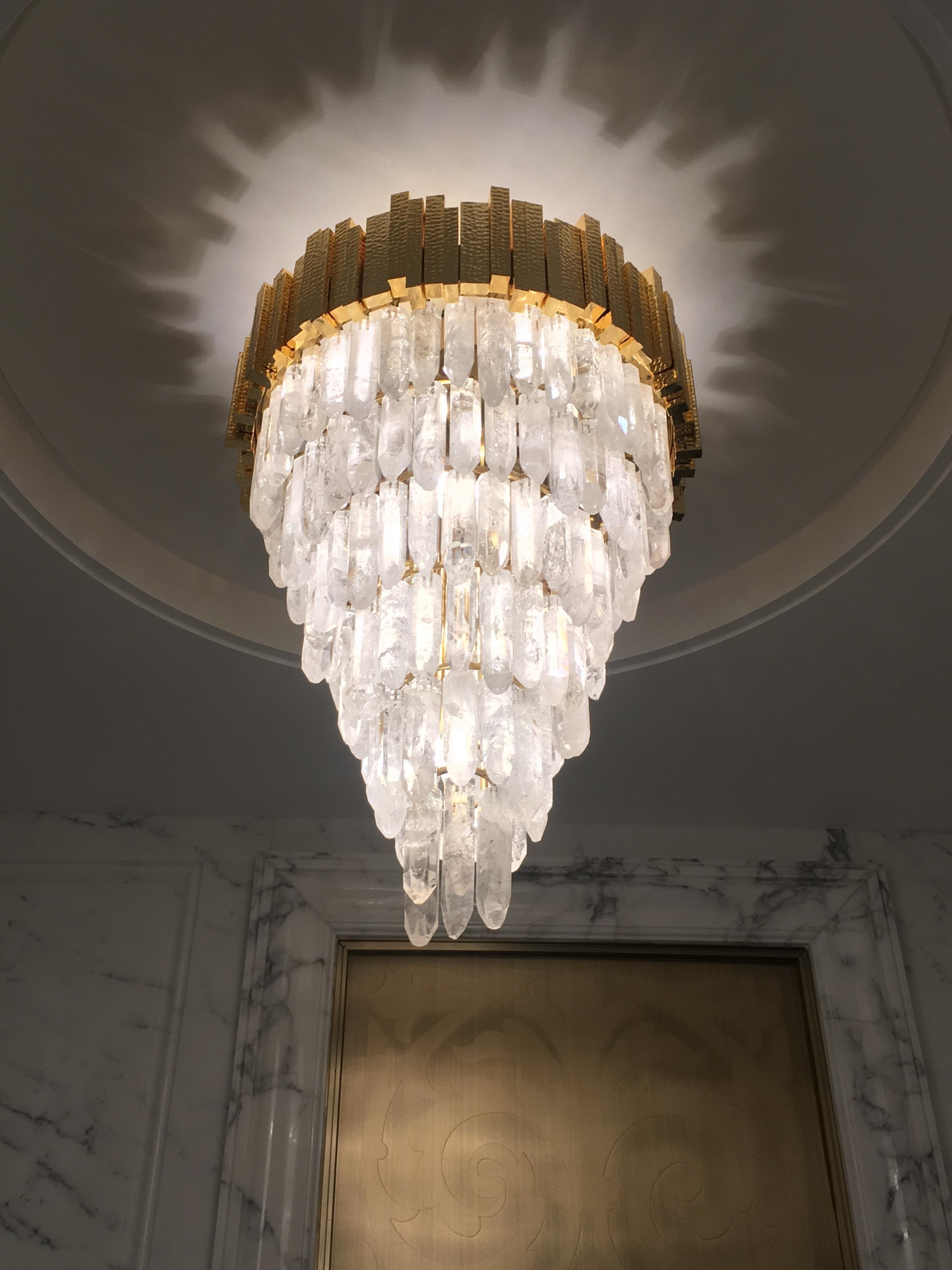 Rock Crystal Chandelier by ARTISS
Dimensions: D 70 x H 105 cm
Materials: Rock crystal, bronze

ARTISS is named after <<artist>>, whose two 