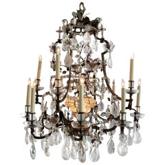 Rock Crystal Chandelier by Maison Bagues