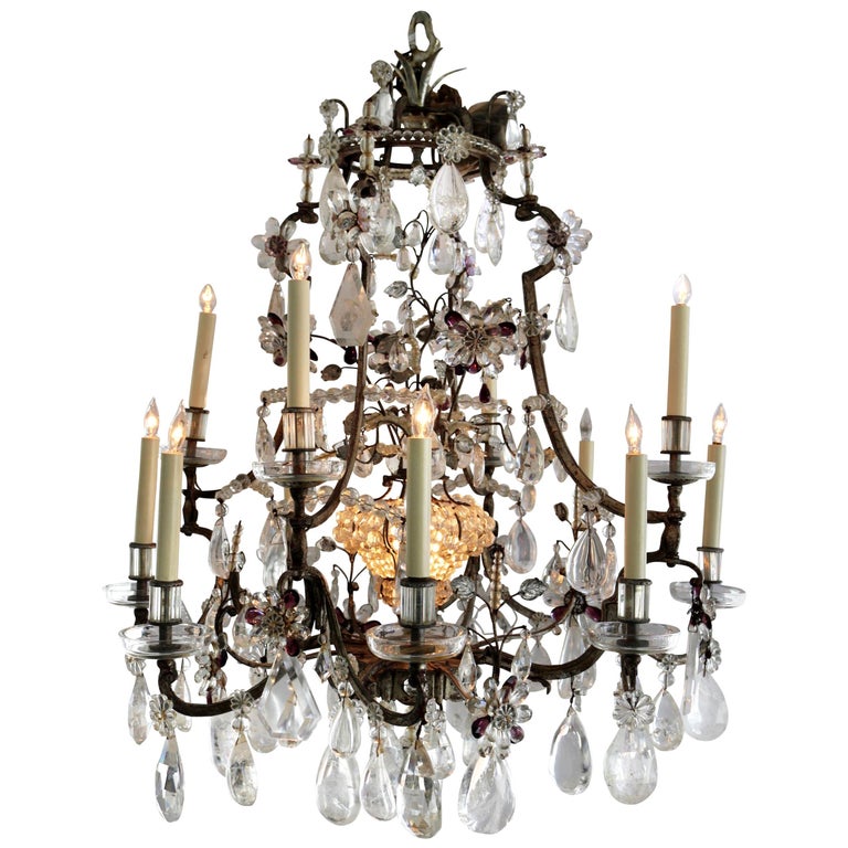 Rock Crystal Chandelier by Maison Bagues For Sale at 1stDibs | maison bagues  chandelier, bagues chandelier