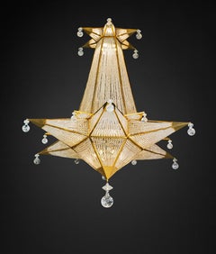 Bergkristall-Kronleuchter Folies Model No. von Alexandre Vossion, PARIS