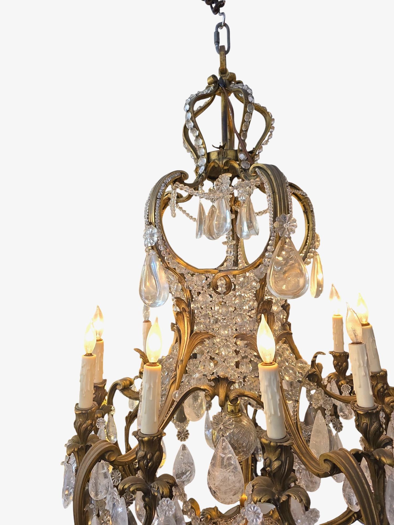 Lampadario in cristallo di rocca in vendita 2