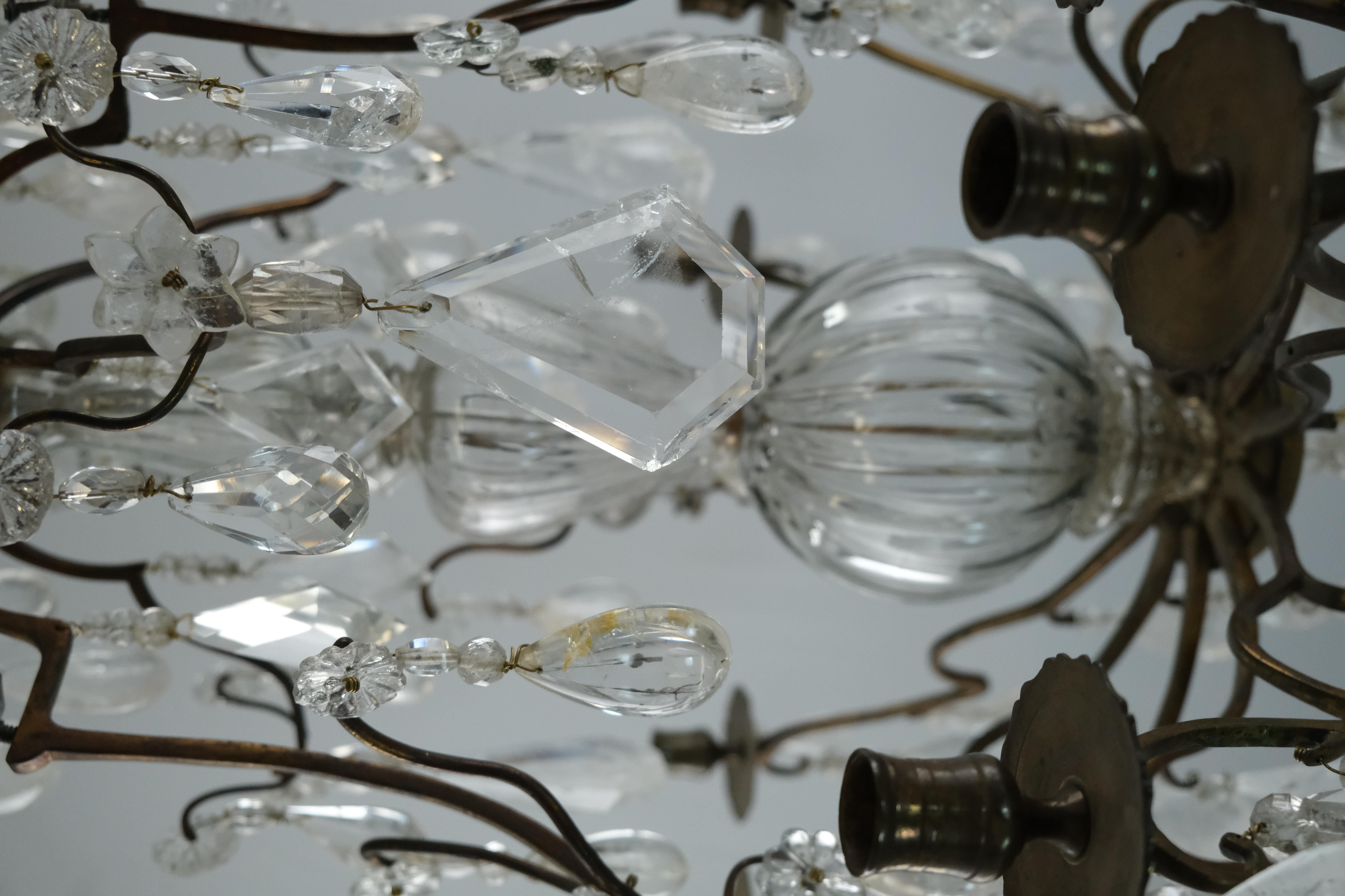 Rock Crystal Chandelier, France, 18th Century 7