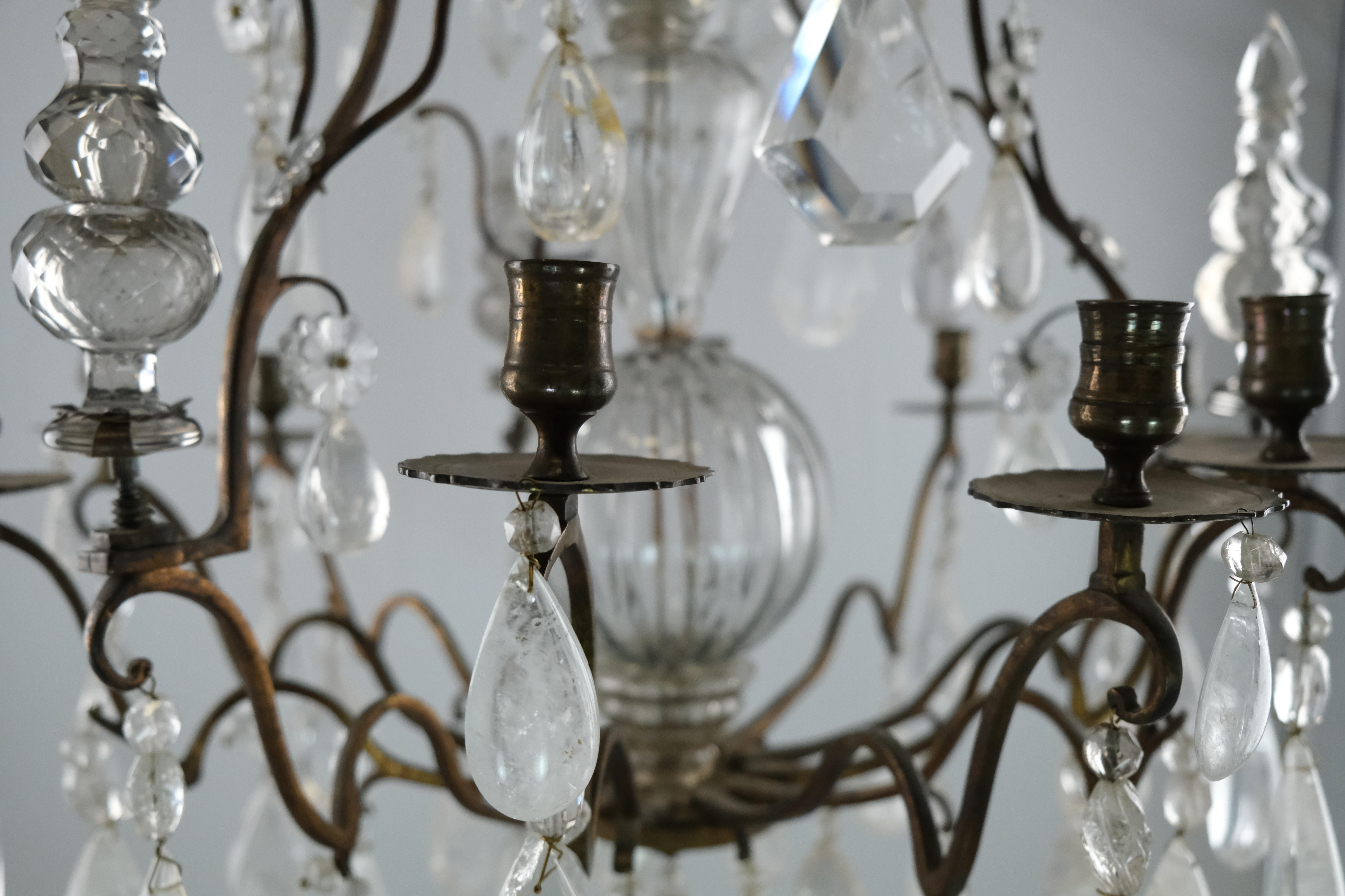 Rock Crystal Chandelier, France, 18th Century 9