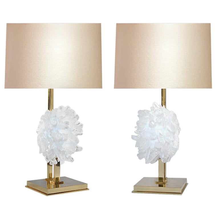 Bergkristall-Cluster-Lampen von Phoenix im Angebot