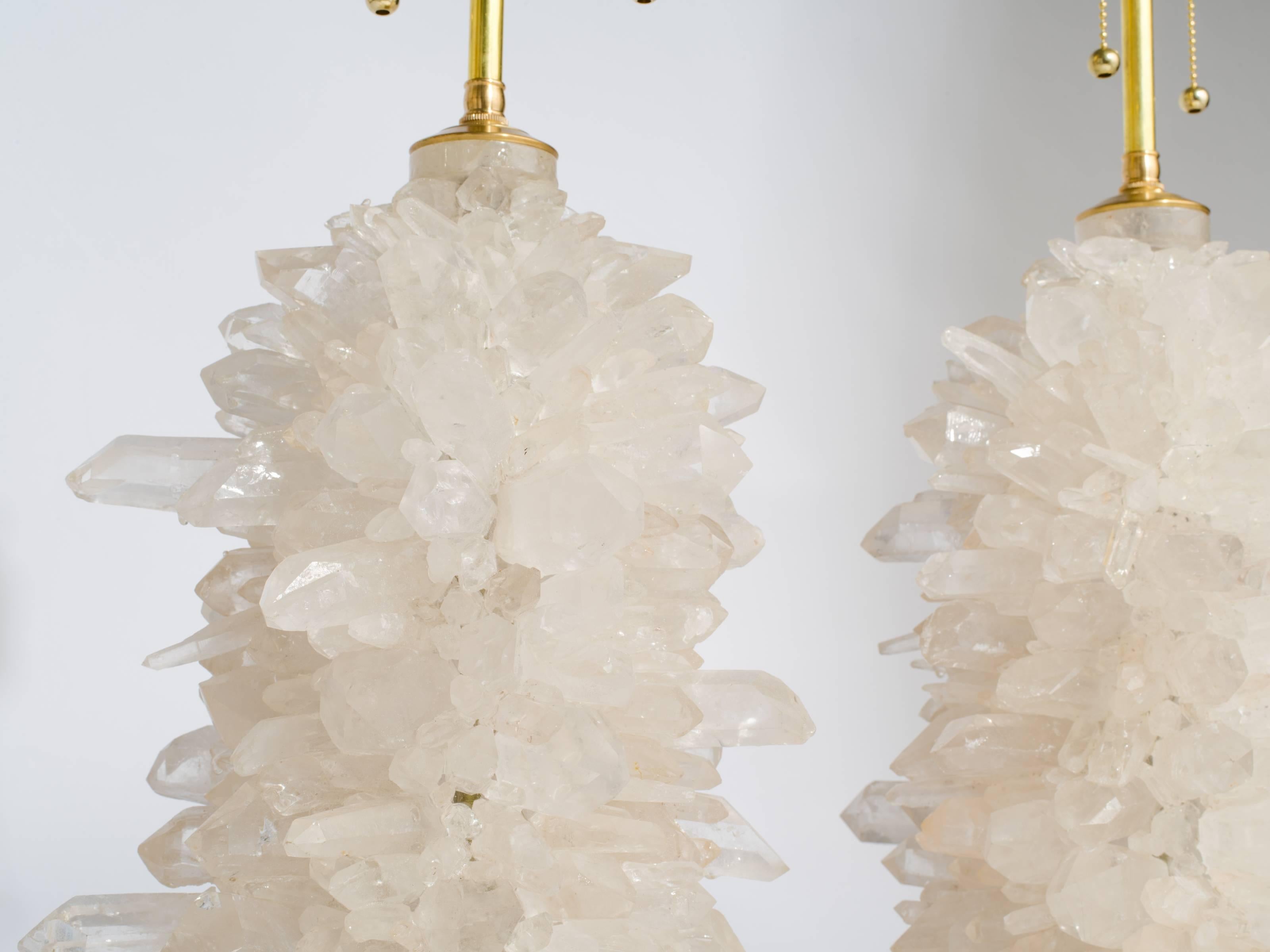 American Rock Crystal Cluster Quartz Lamps