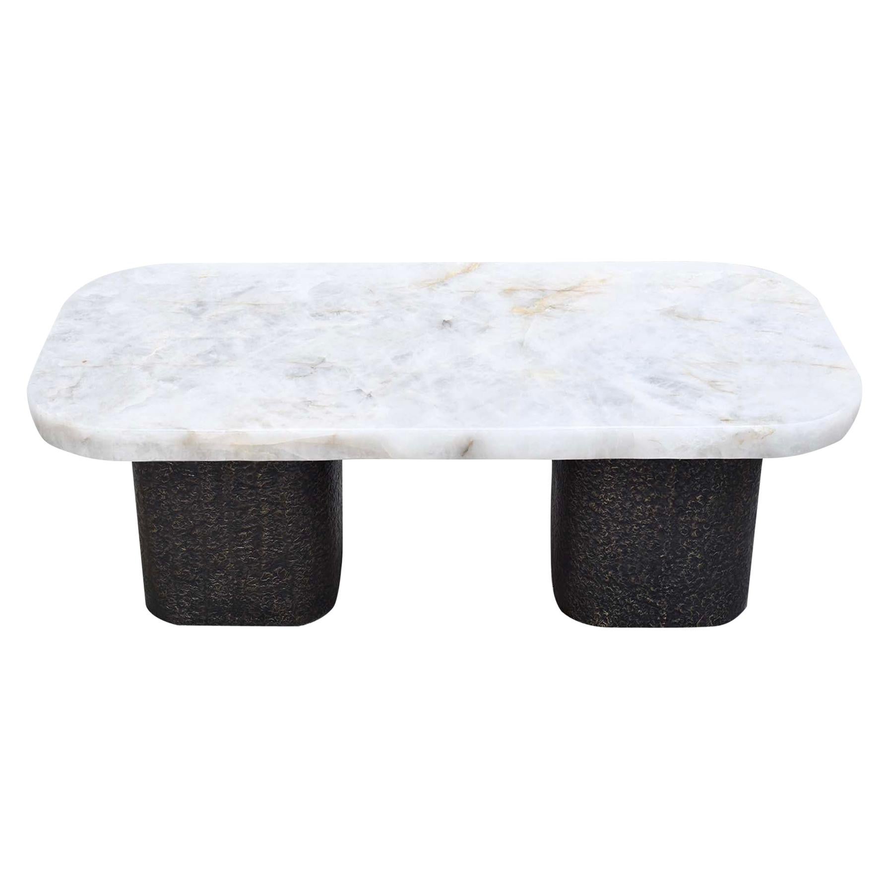 Rock Crystal Cocktail Table by Phoenix  For Sale