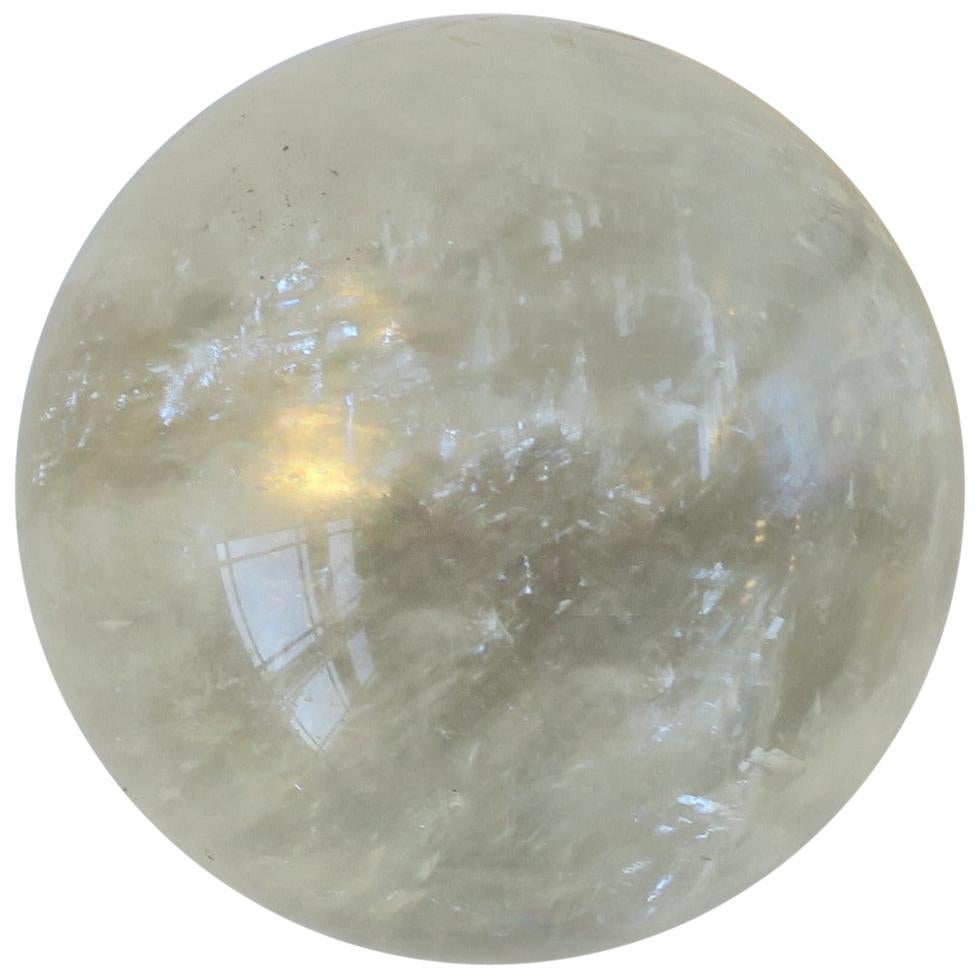 Rock Crystal Decorative Sphere with Black Base 6
