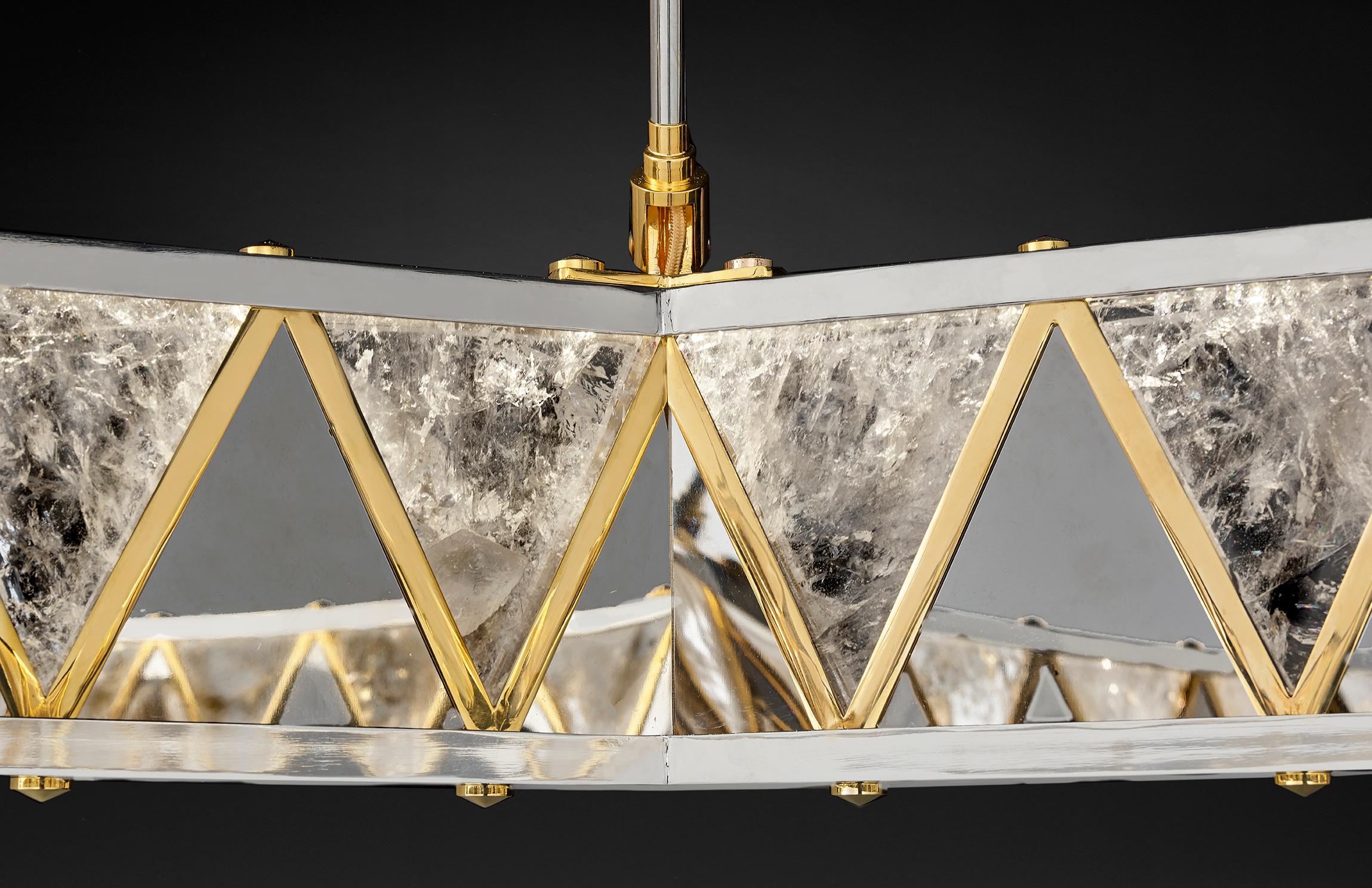 French Rock Crystal Diadem Model Chandelier by Alexandre Vossion For Sale