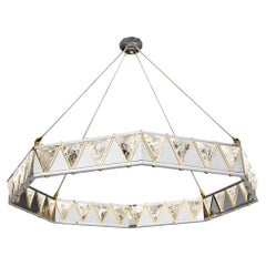 Lampadario modello Diadema in cristallo di rocca di Alexandre Vossion . PARIGI
