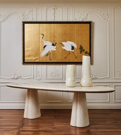 Tavolo da pranzo in cristallo Table Rock di Studio A Glustin