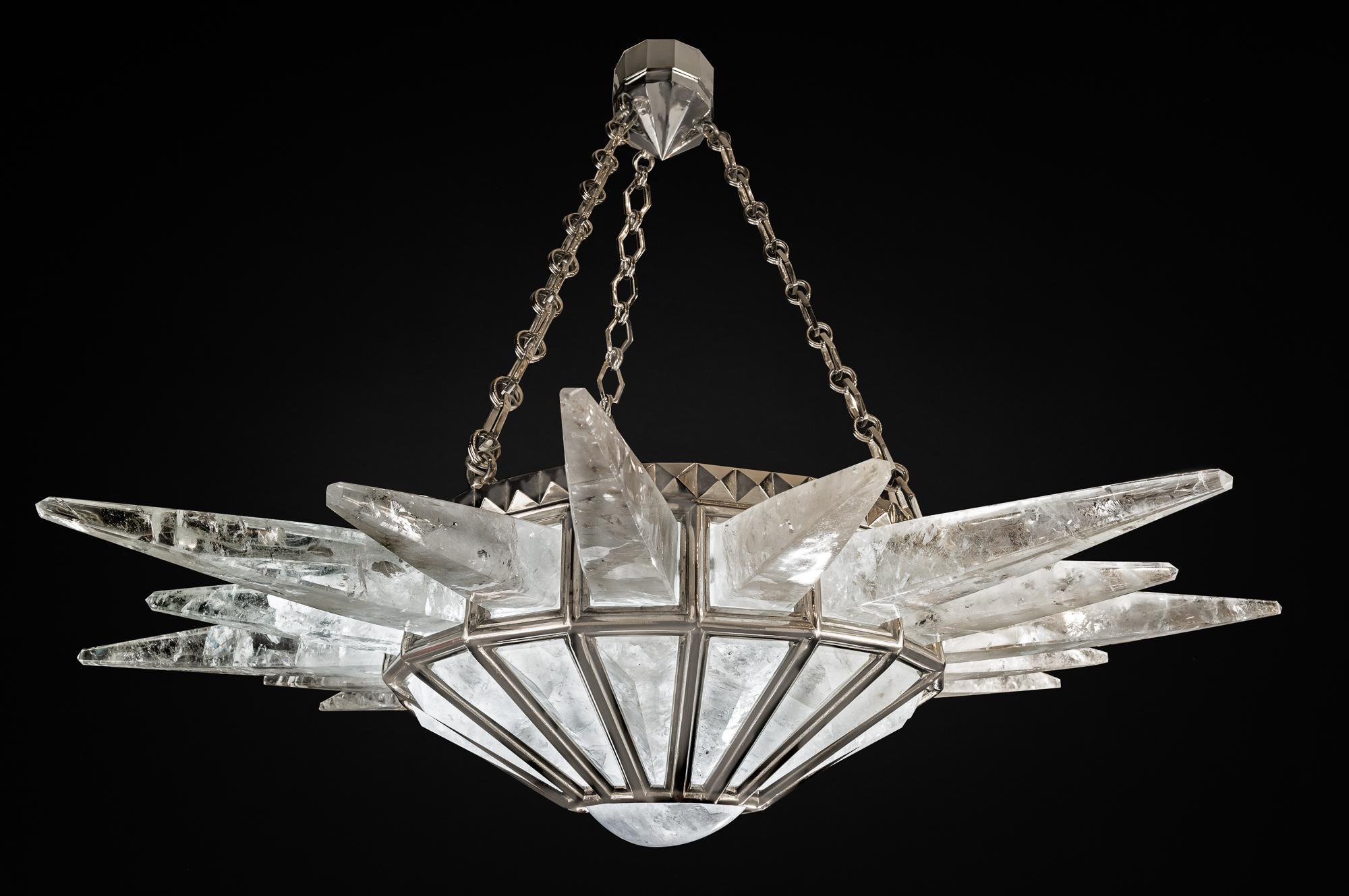 Rock Crystal Dream Chandelier by Alexandre Vossion For Sale 5