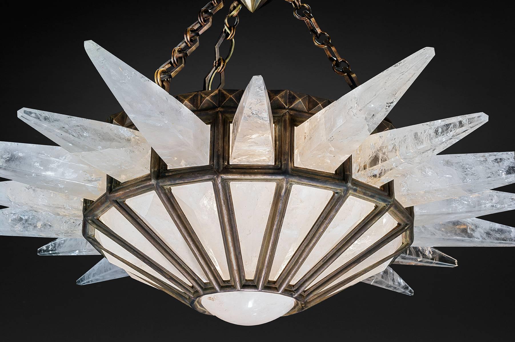 Rock Crystal Dream Chandelier by Alexandre Vossion For Sale 2