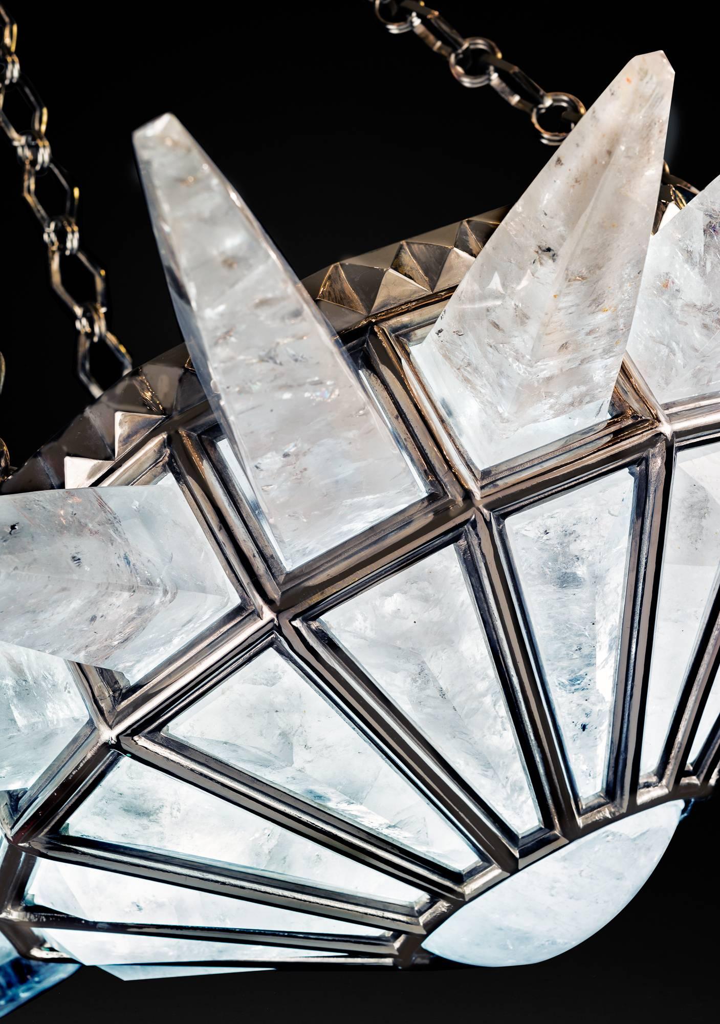 Rock Crystal Dream Chandelier by Alexandre Vossion For Sale 2