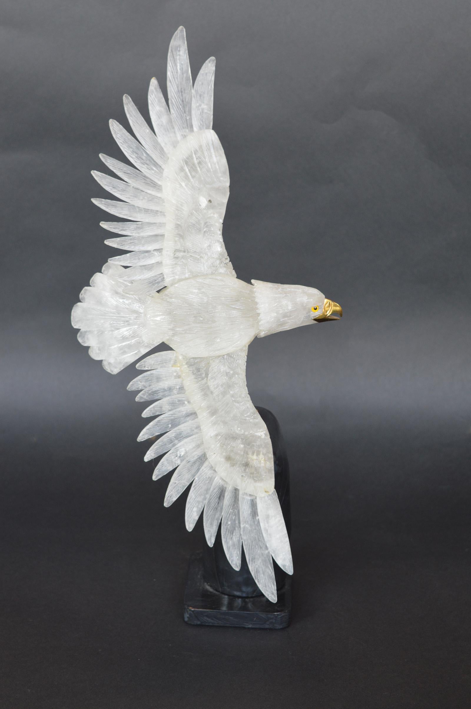 Marble Rock Crystal Eagle For Sale