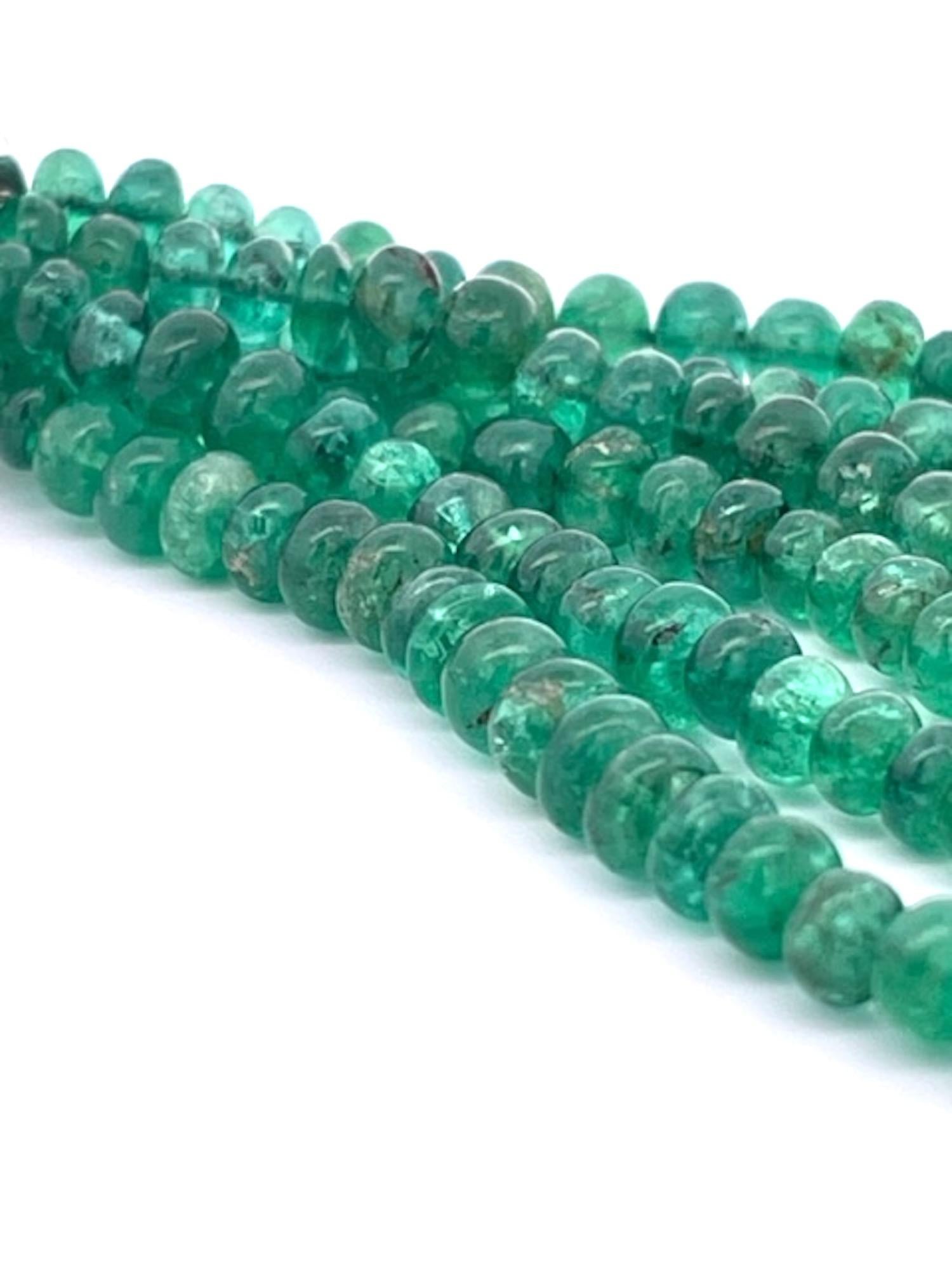 Rock Crystal Emerald Diamond Tassel  In Good Condition For Sale In North Hollywood, CA