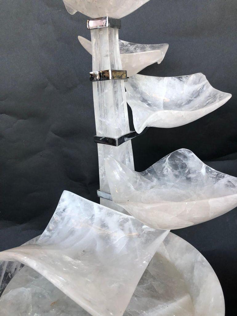 Rock Crystal Fountain In Excellent Condition For Sale In Los Angeles, CA
