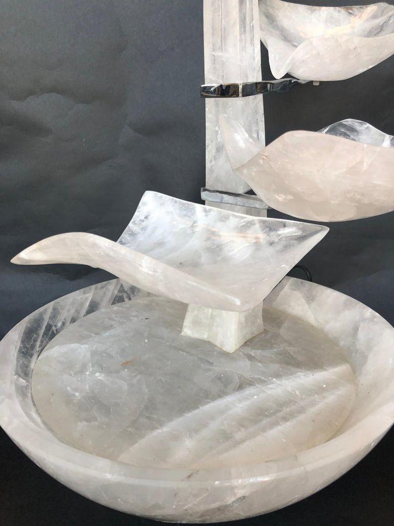 Cristal de roche Fontaine en cristal de roche en vente