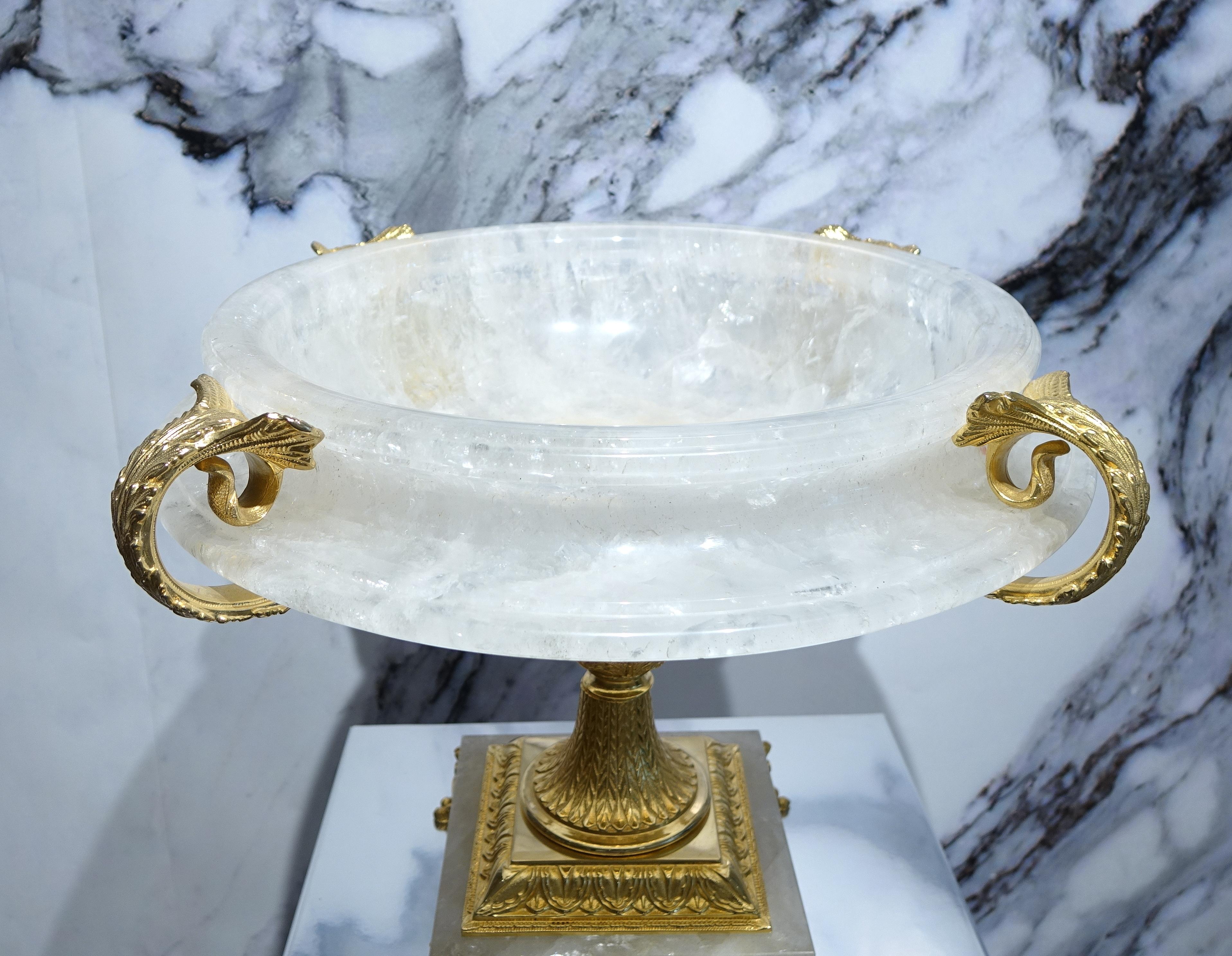 Rock Crystal Gilded Bronze Vase 7
