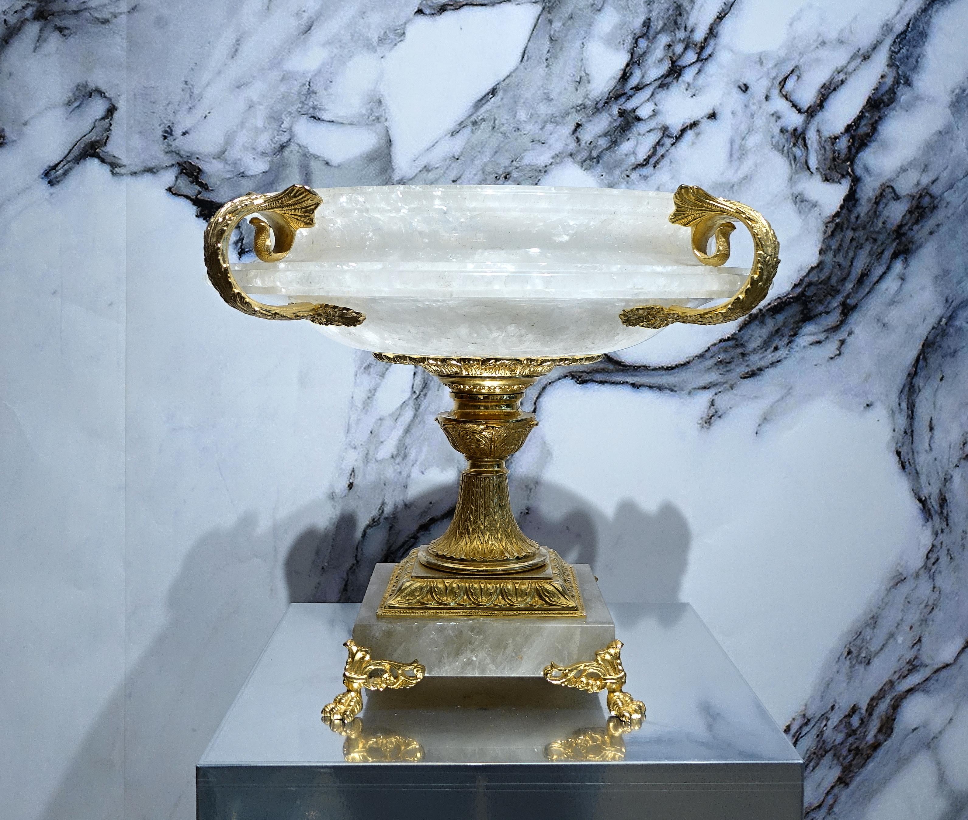 Rock Crystal Gilded Bronze Vase 8