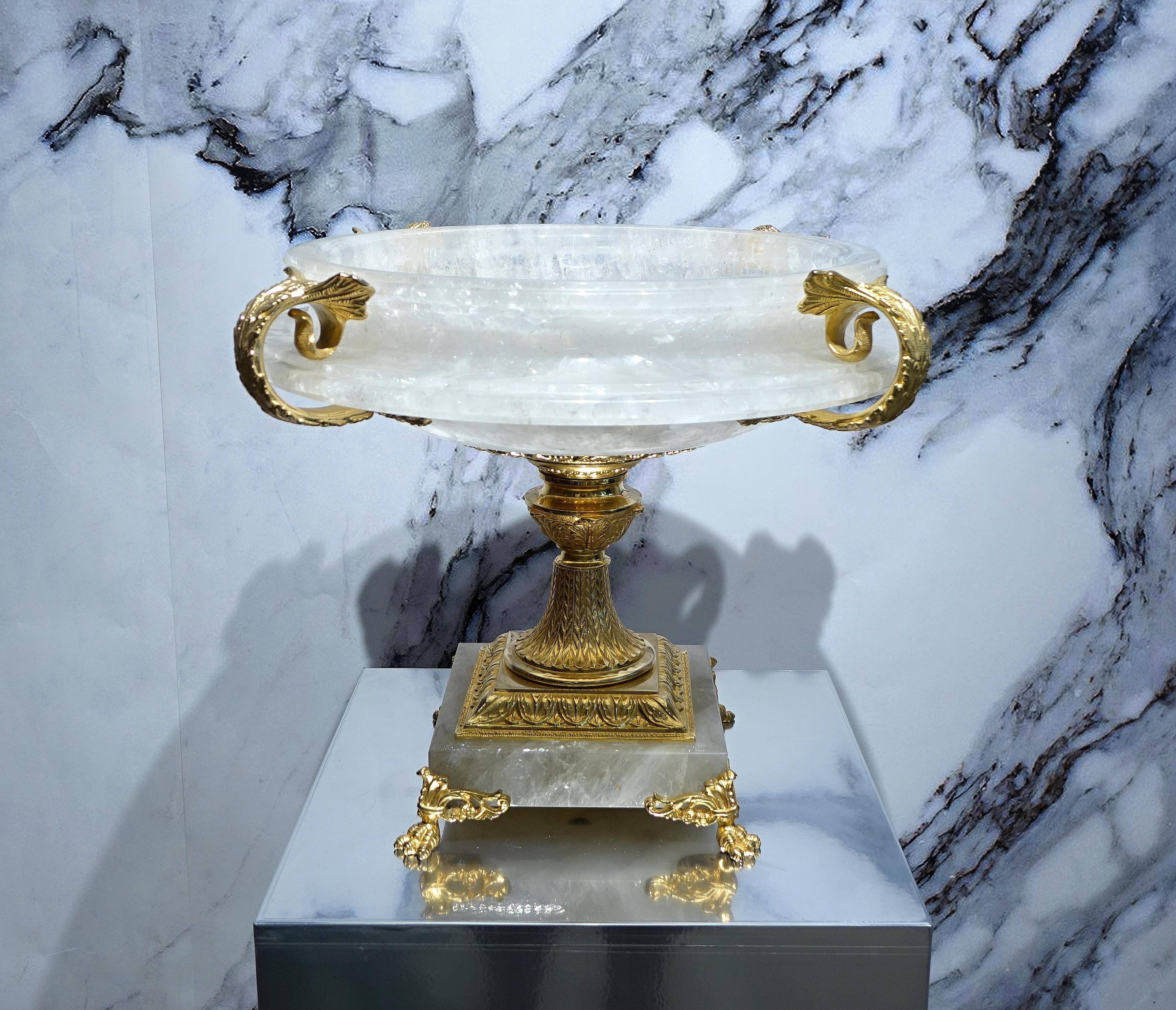 Rock Crystal Gilded Bronze Vase 9