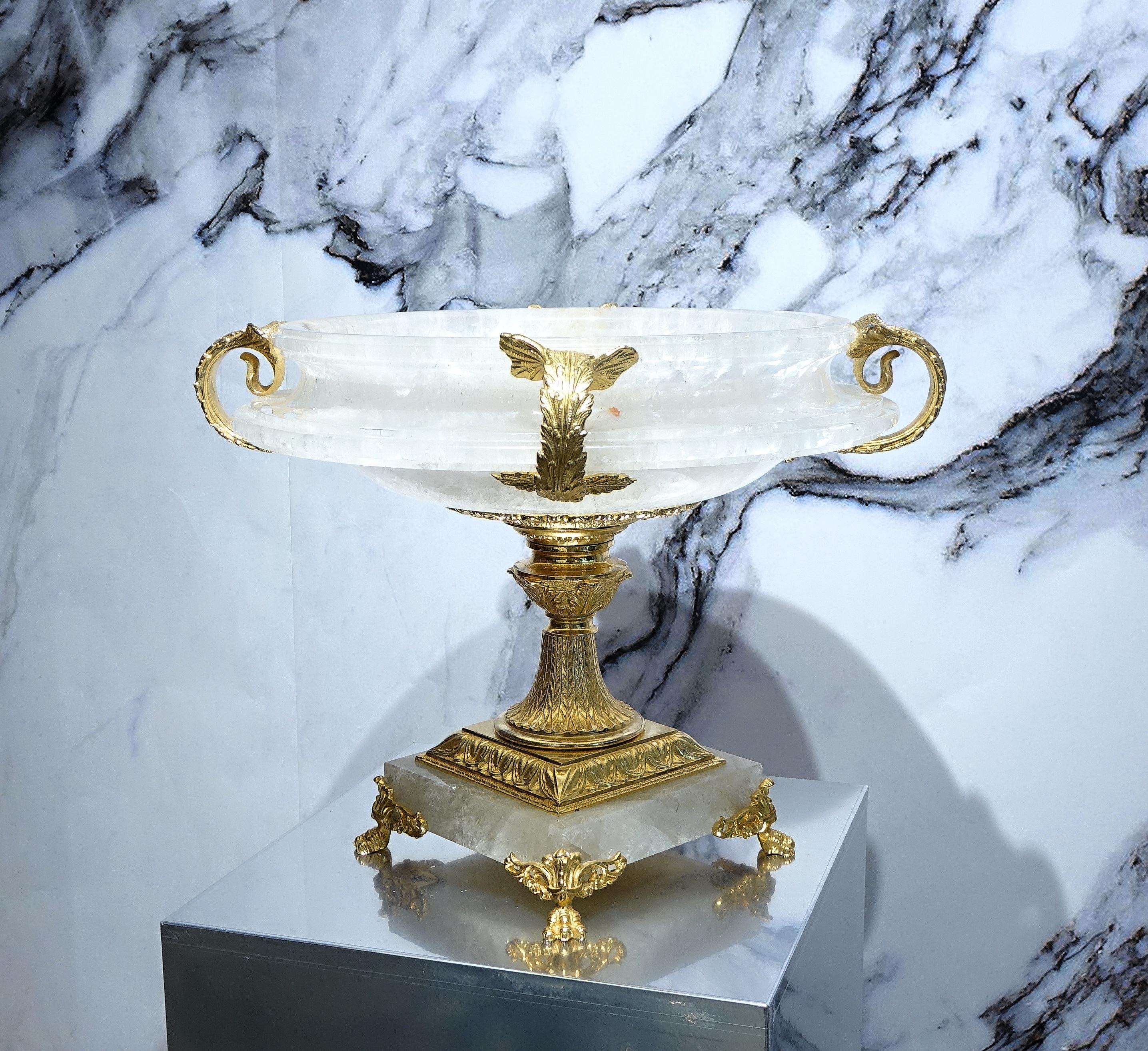Rock Crystal Gilded Bronze Vase 10