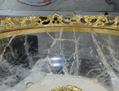 Vaso di cristallo di rocca in bronzo dorato