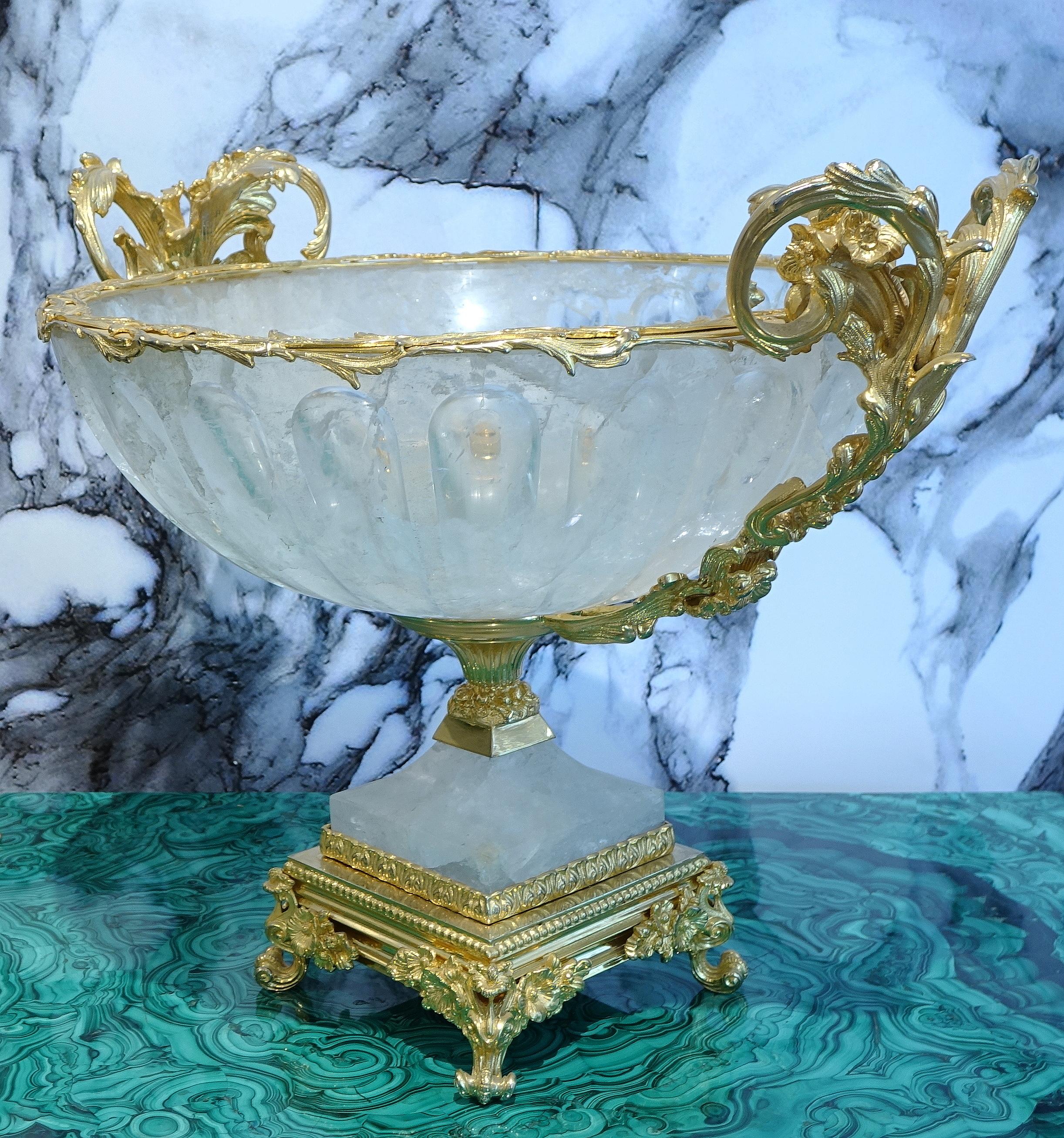 Rock Crystal Gilded Bronze Vase 3