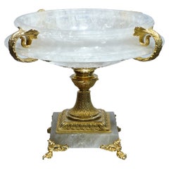 Rock Crystal Gilded Bronze Vase