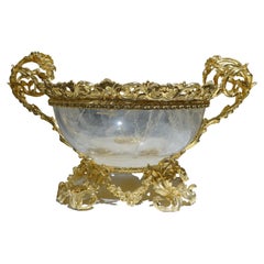 Rock Crystal Gilded Bronze Vase