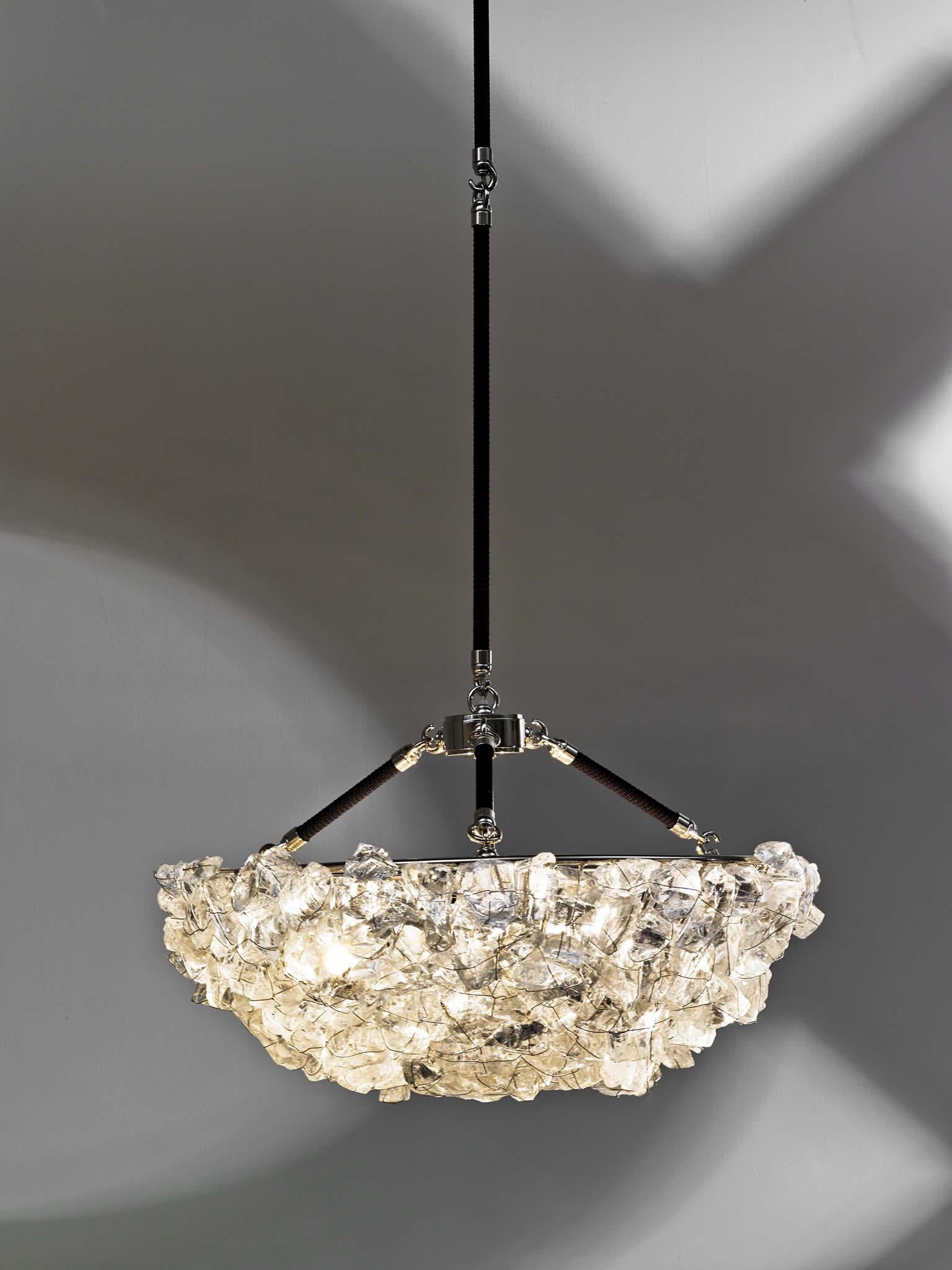 Contemporary Rock Crystal Hanging Bowl For Sale