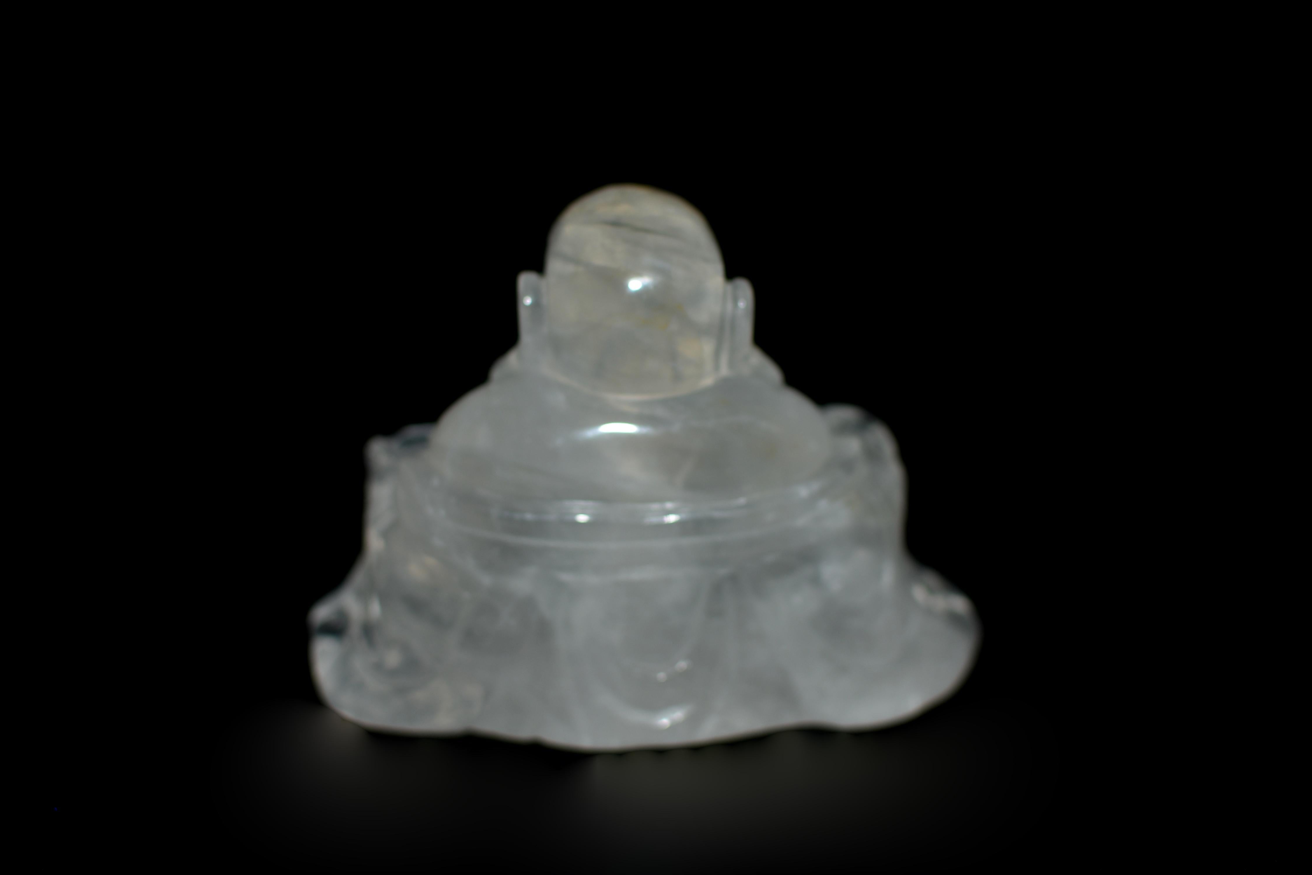 Rock Crystal Happy Buddha Statue For Sale 6