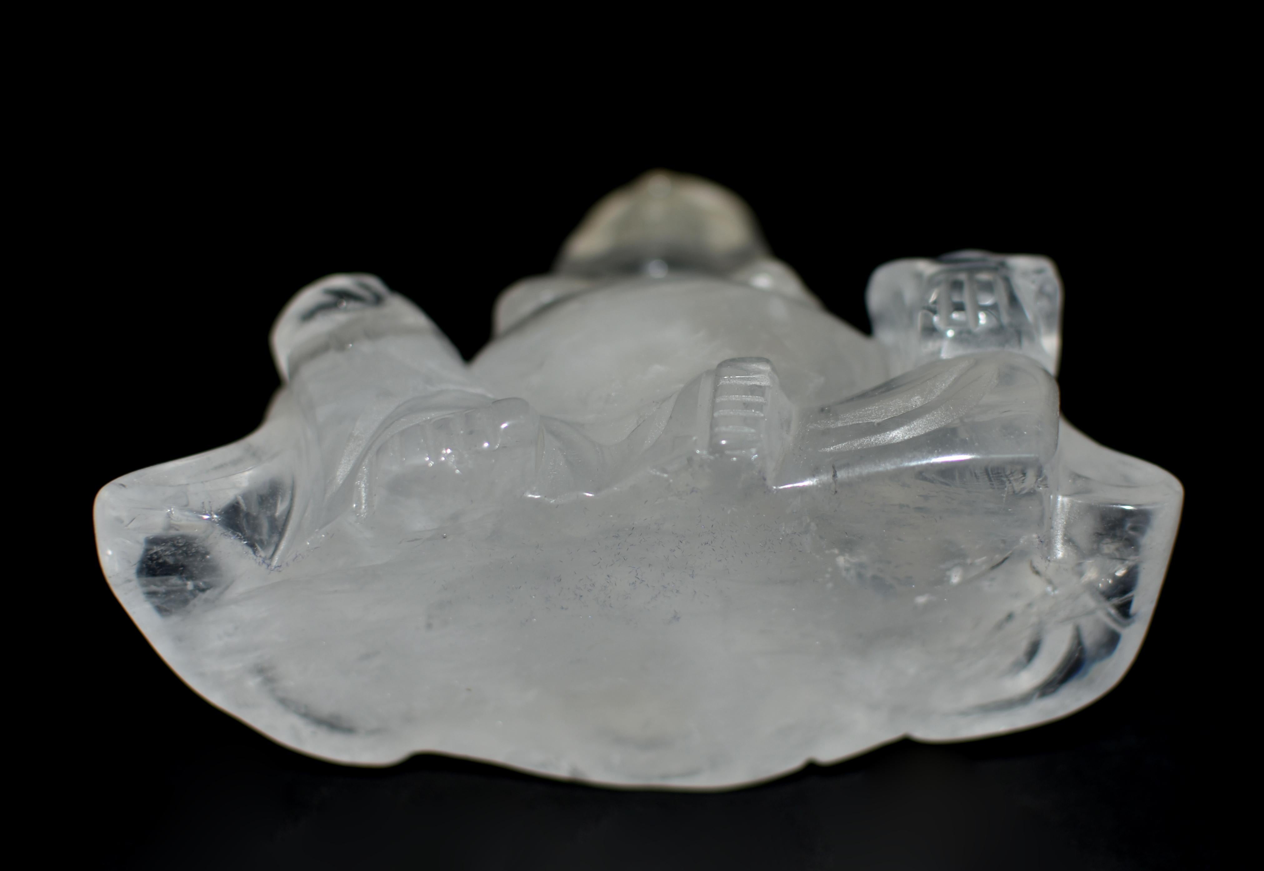 Rock Crystal Happy Buddha Statue For Sale 7