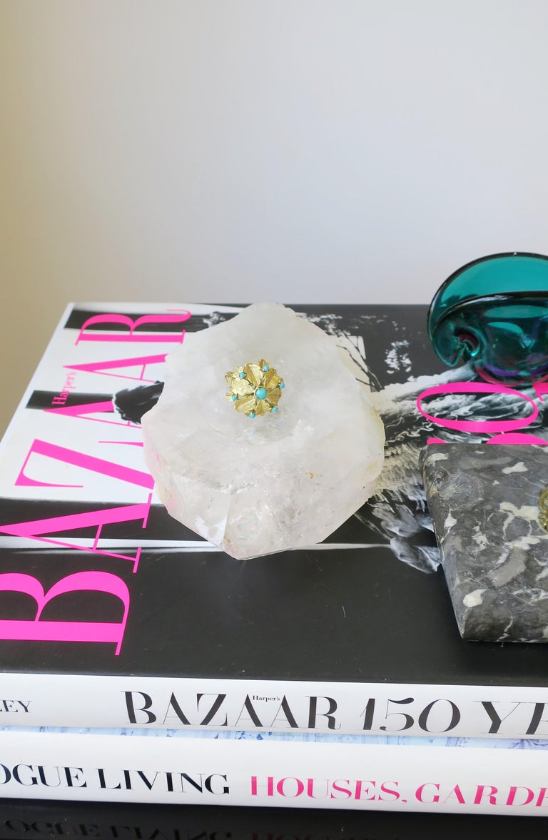 Organic Rock Crystal Jewelry Dish VidePoche Catchall For Sale at