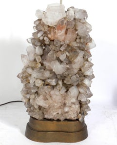 Lampes en cristal de roche conçues par Carole Stupell