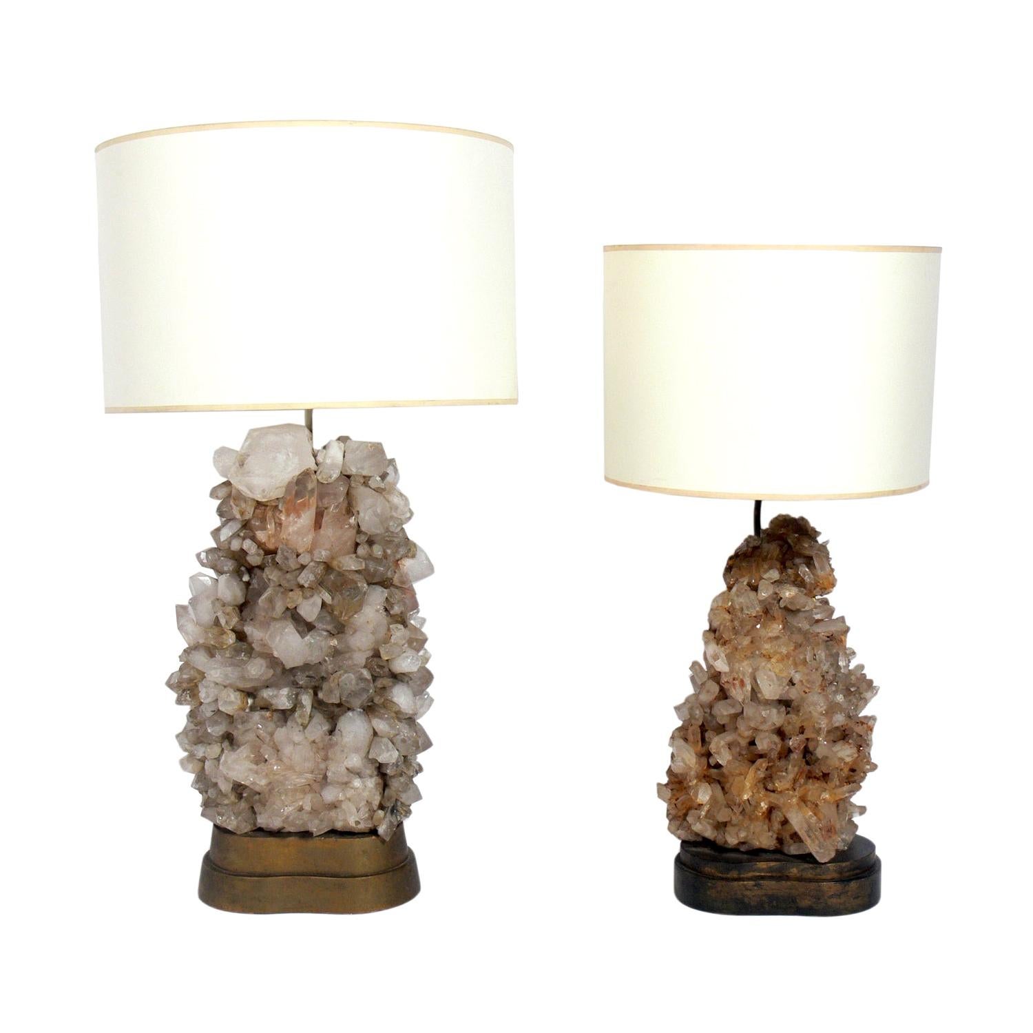 Rock Crystal Lamps designed by Carole Stupell